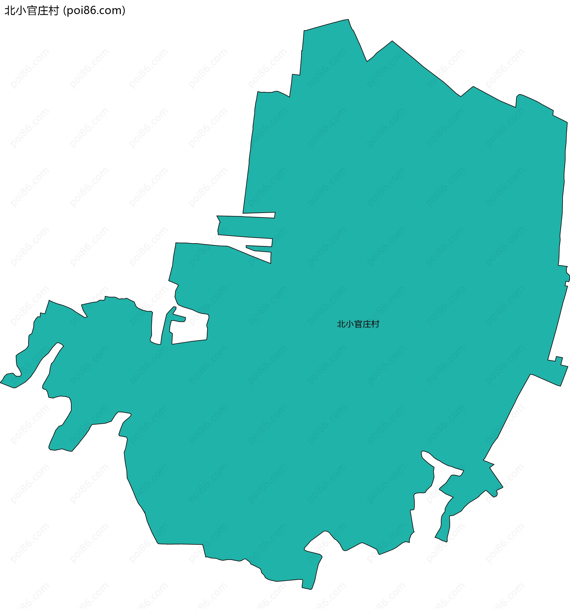 北小官庄村边界地图