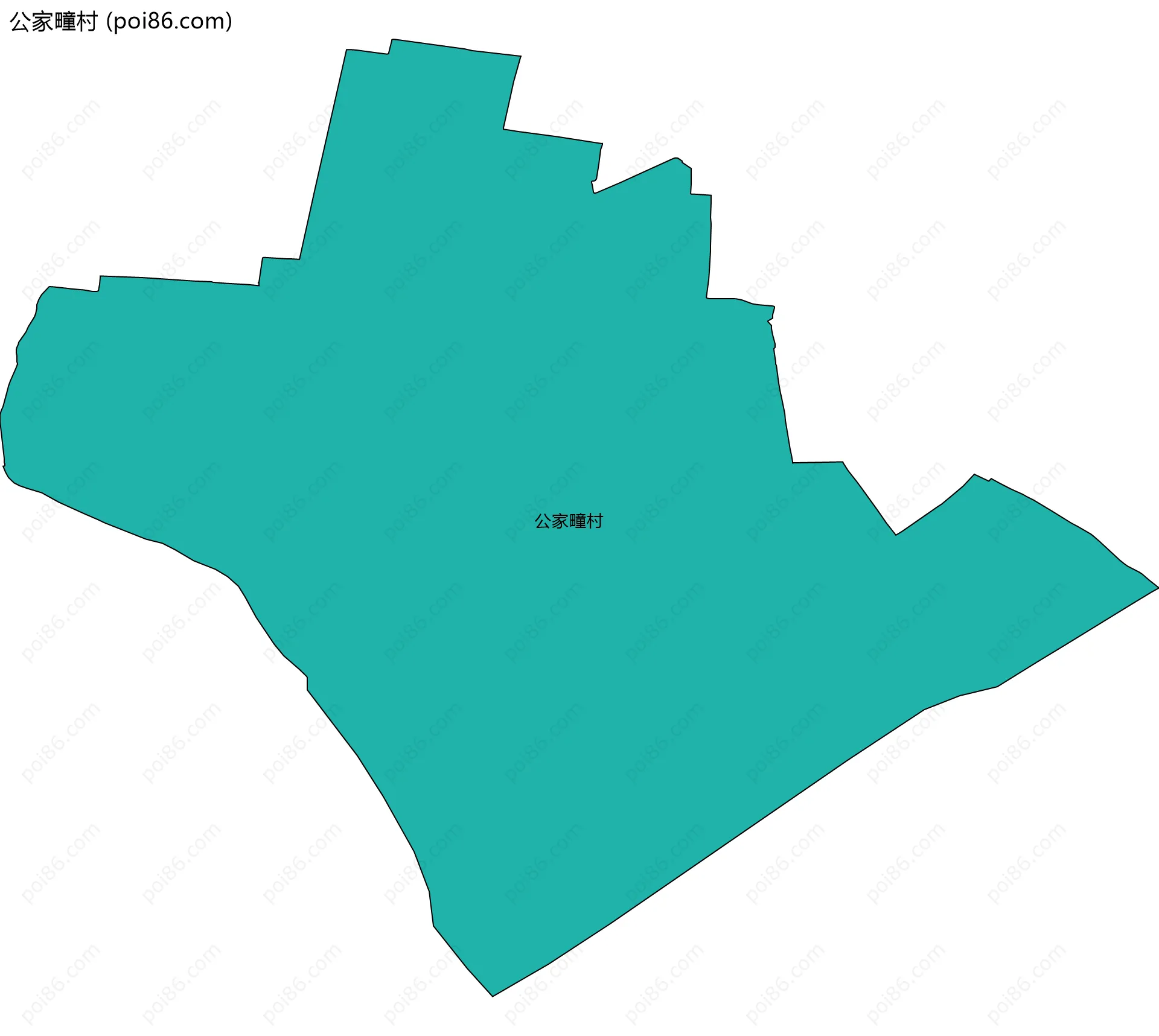 公家疃村边界地图