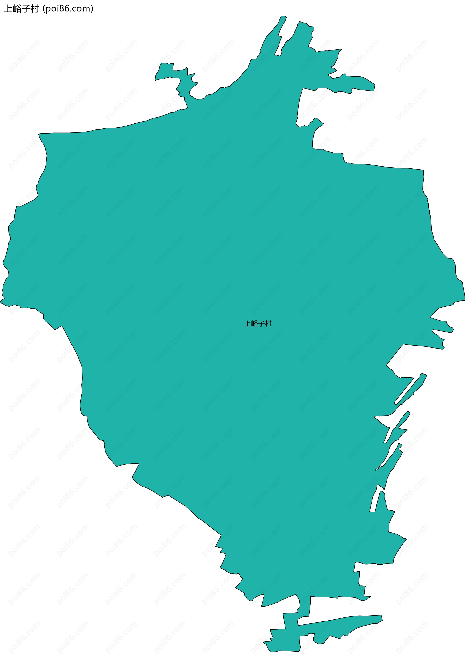 上峪子村边界地图