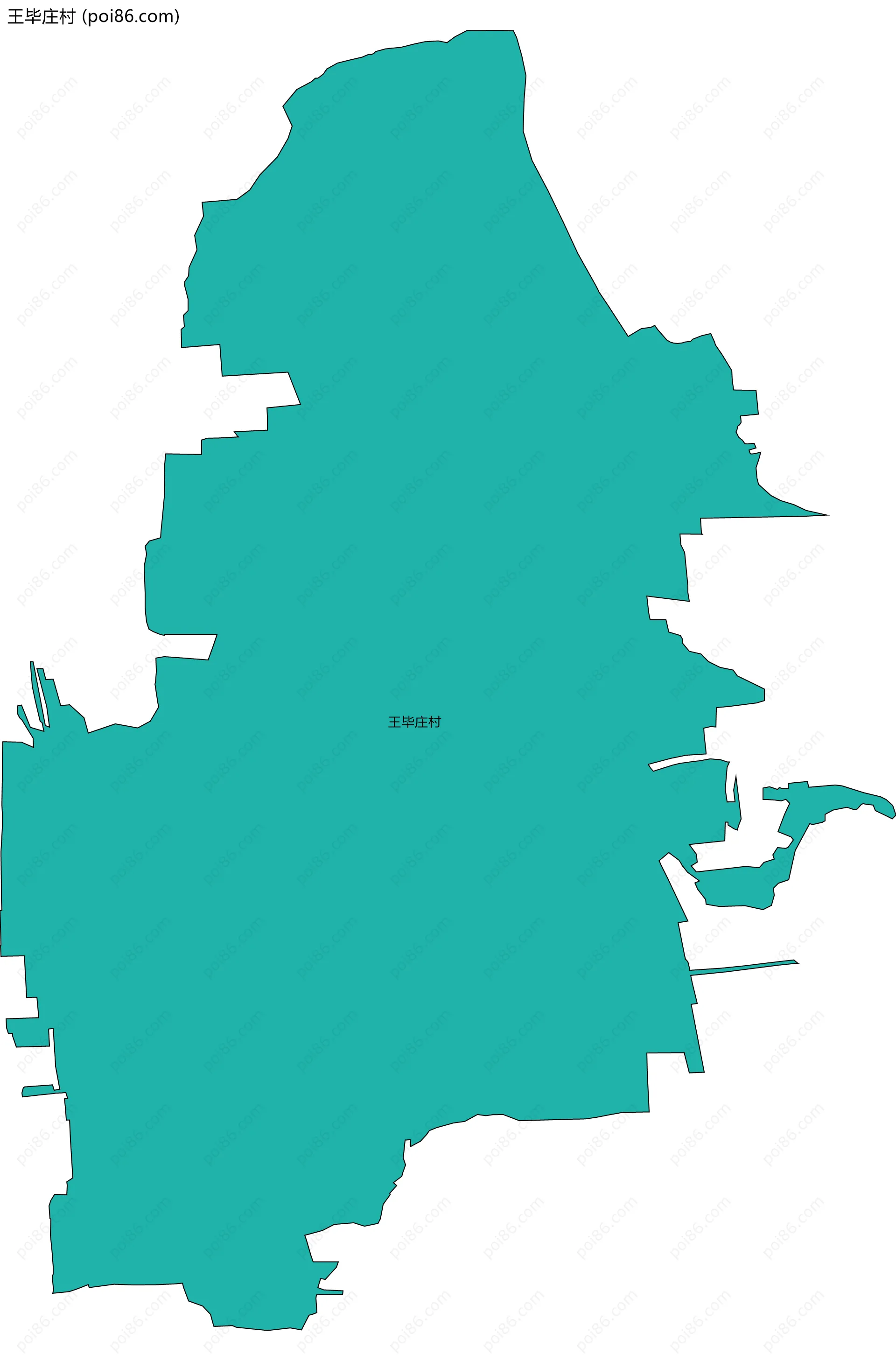 王毕庄村边界地图