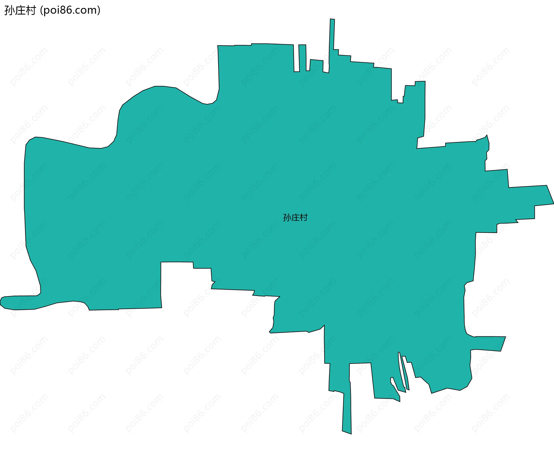 孙庄村边界地图
