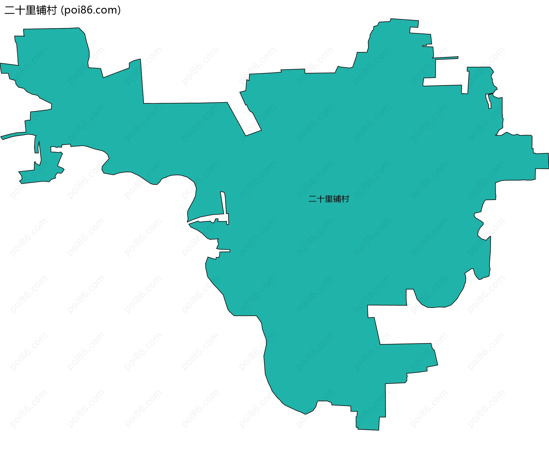 二十里铺村边界地图