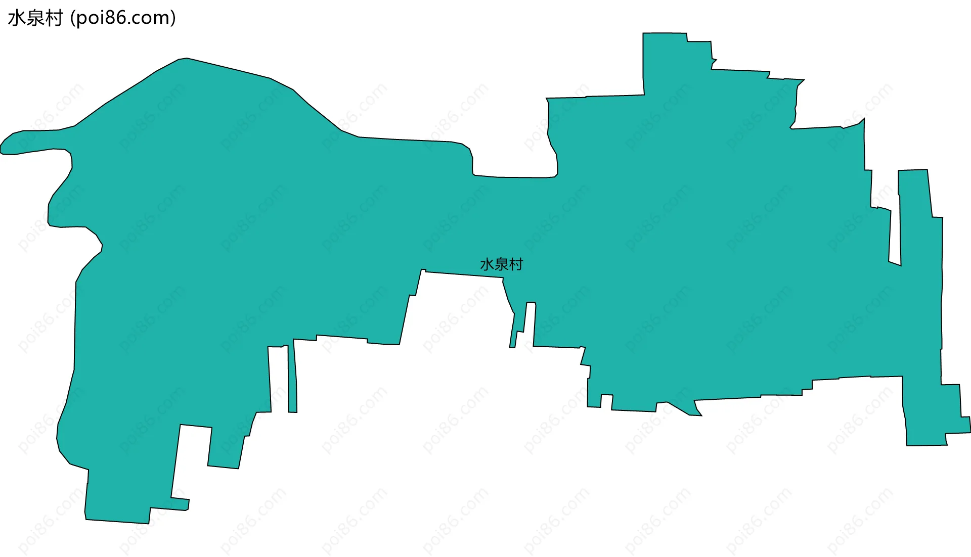 水泉村边界地图