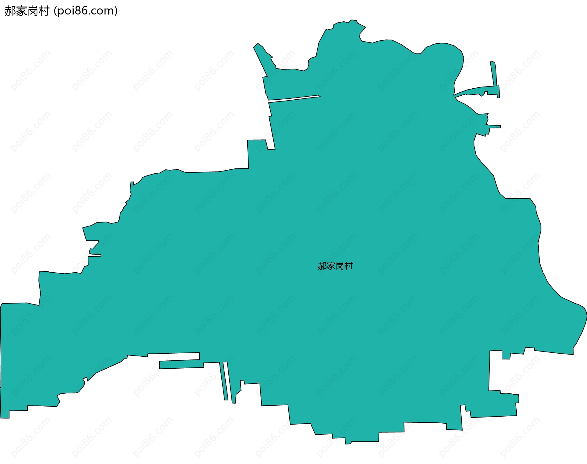 郝家岗村边界地图