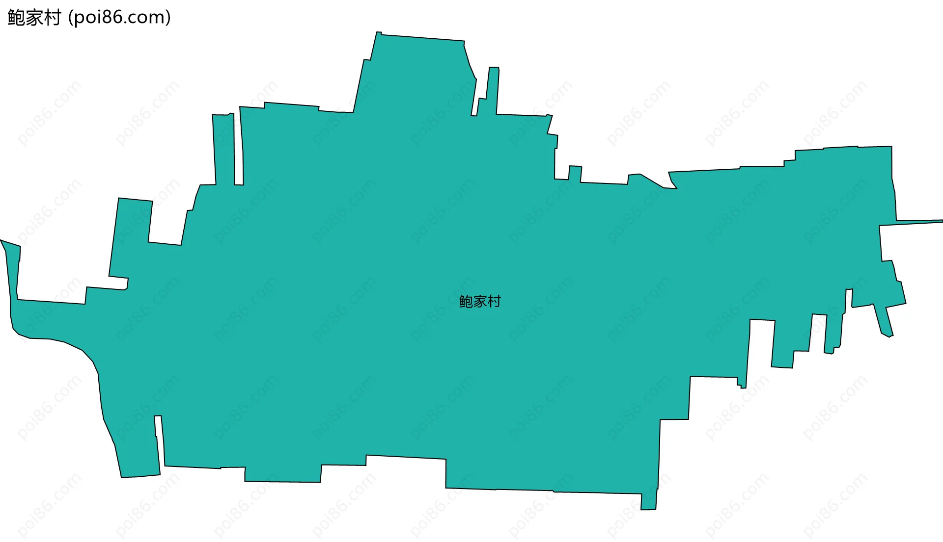 鲍家村边界地图