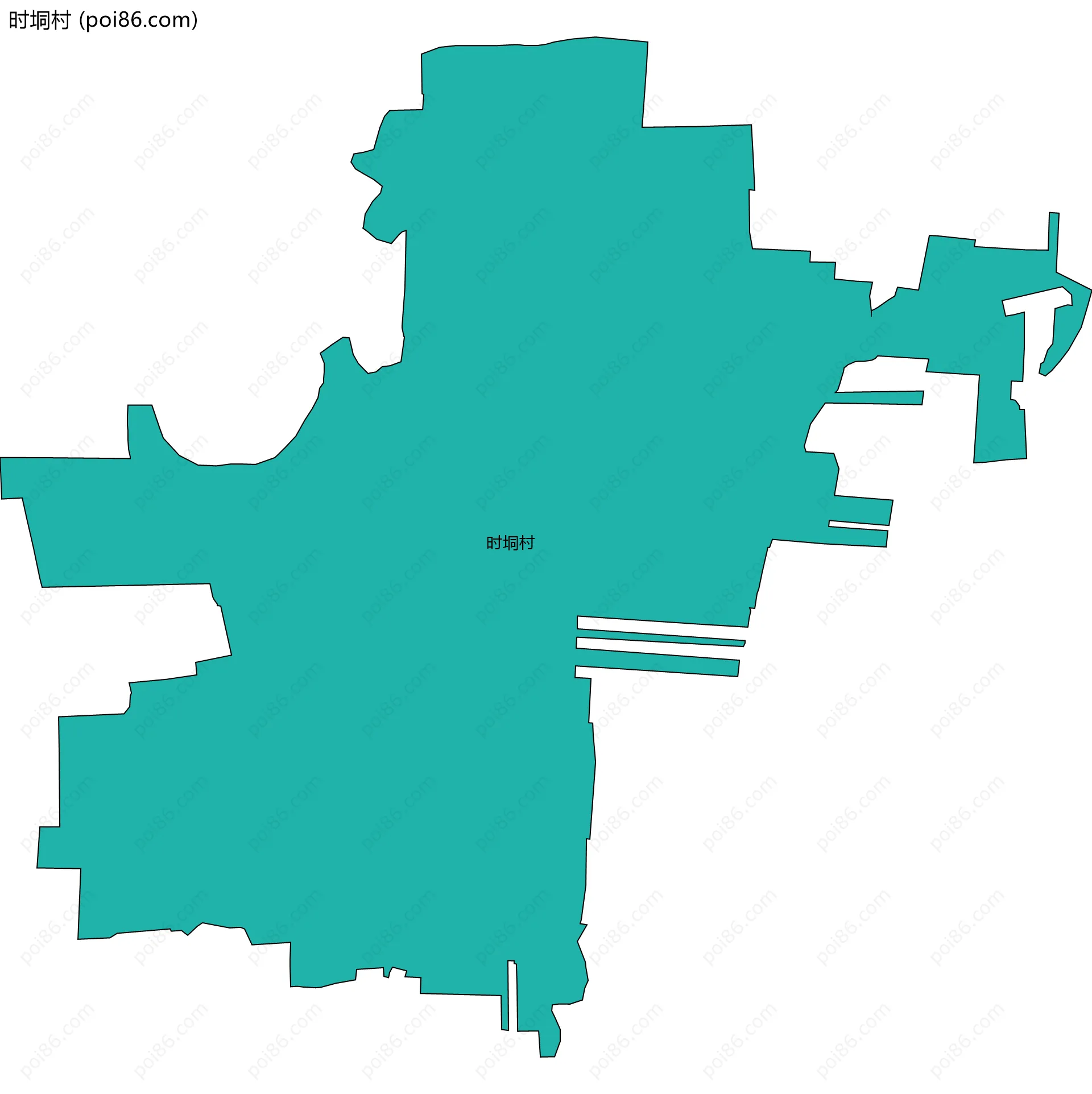时垌村边界地图