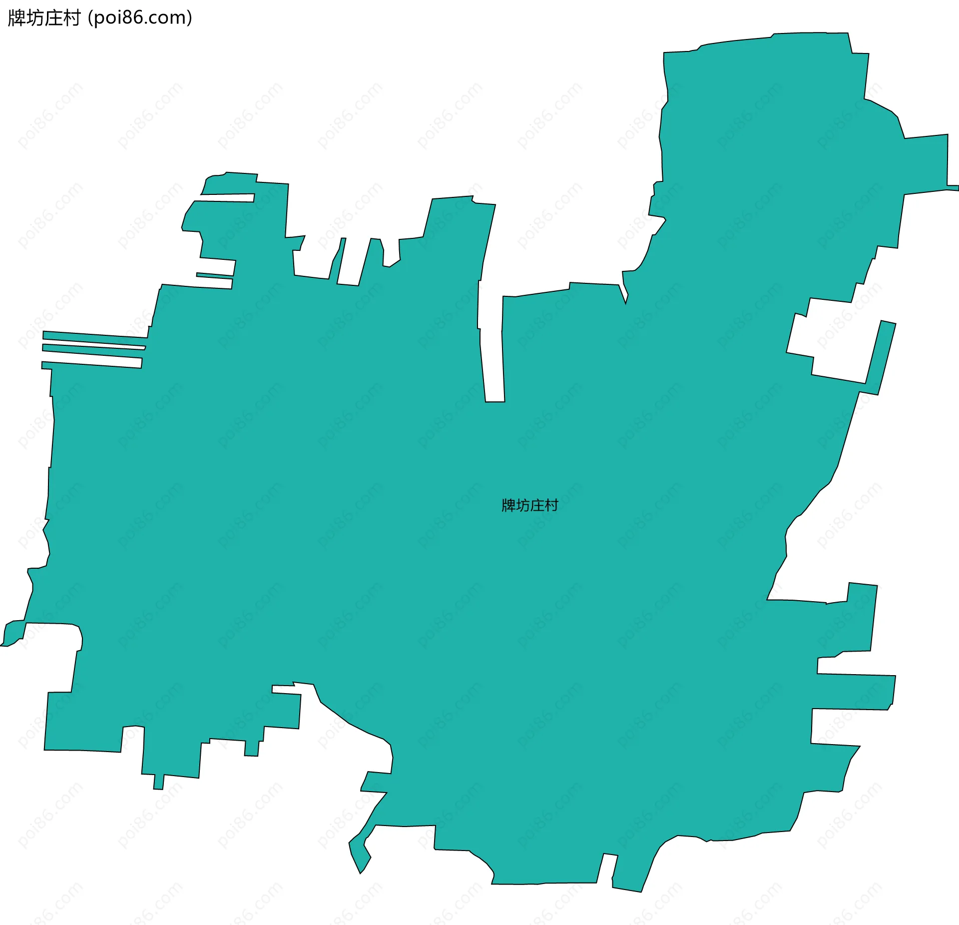 牌坊庄村边界地图