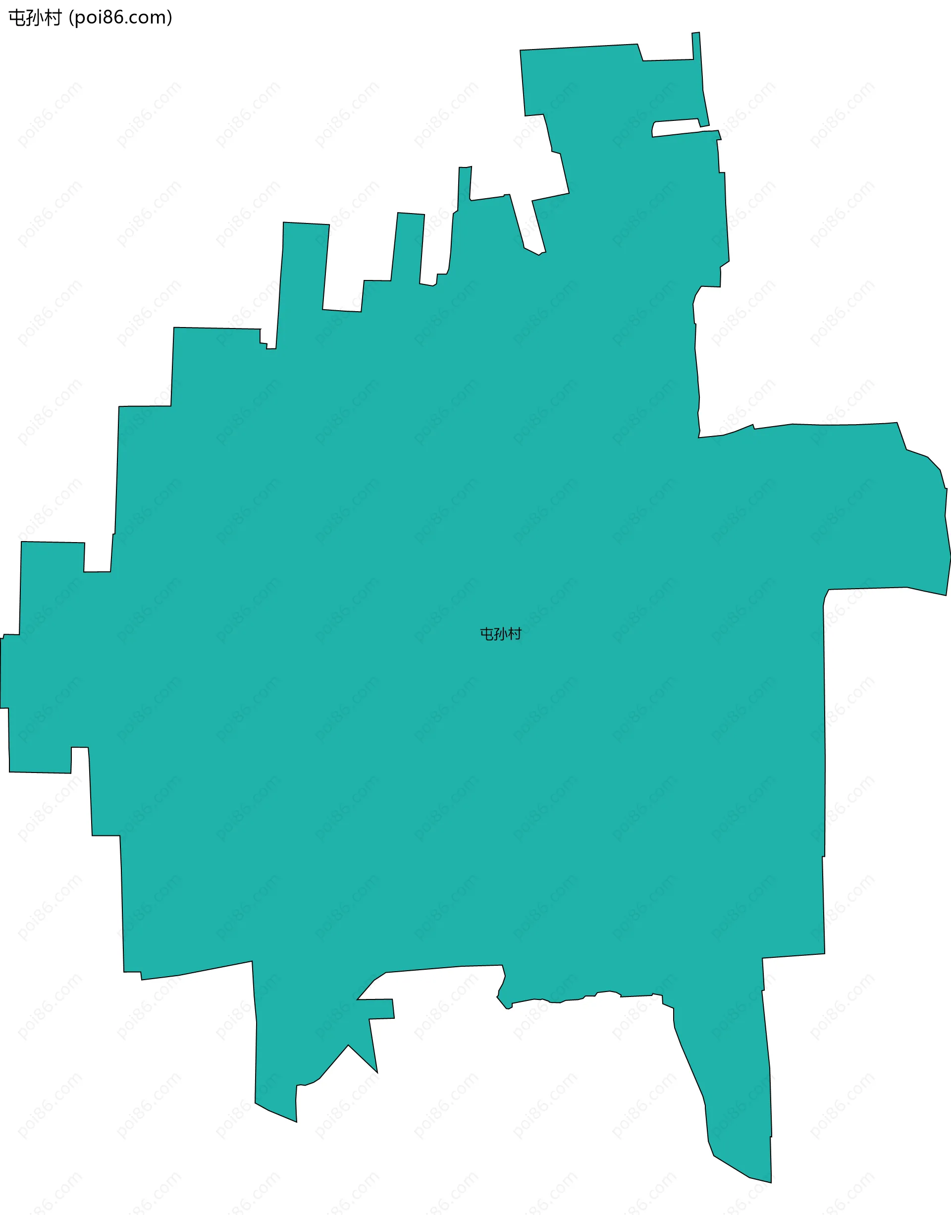 屯孙村边界地图