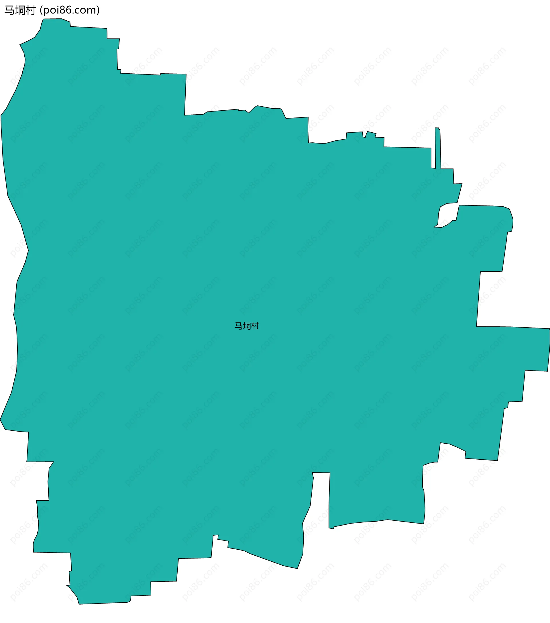 马垌村边界地图