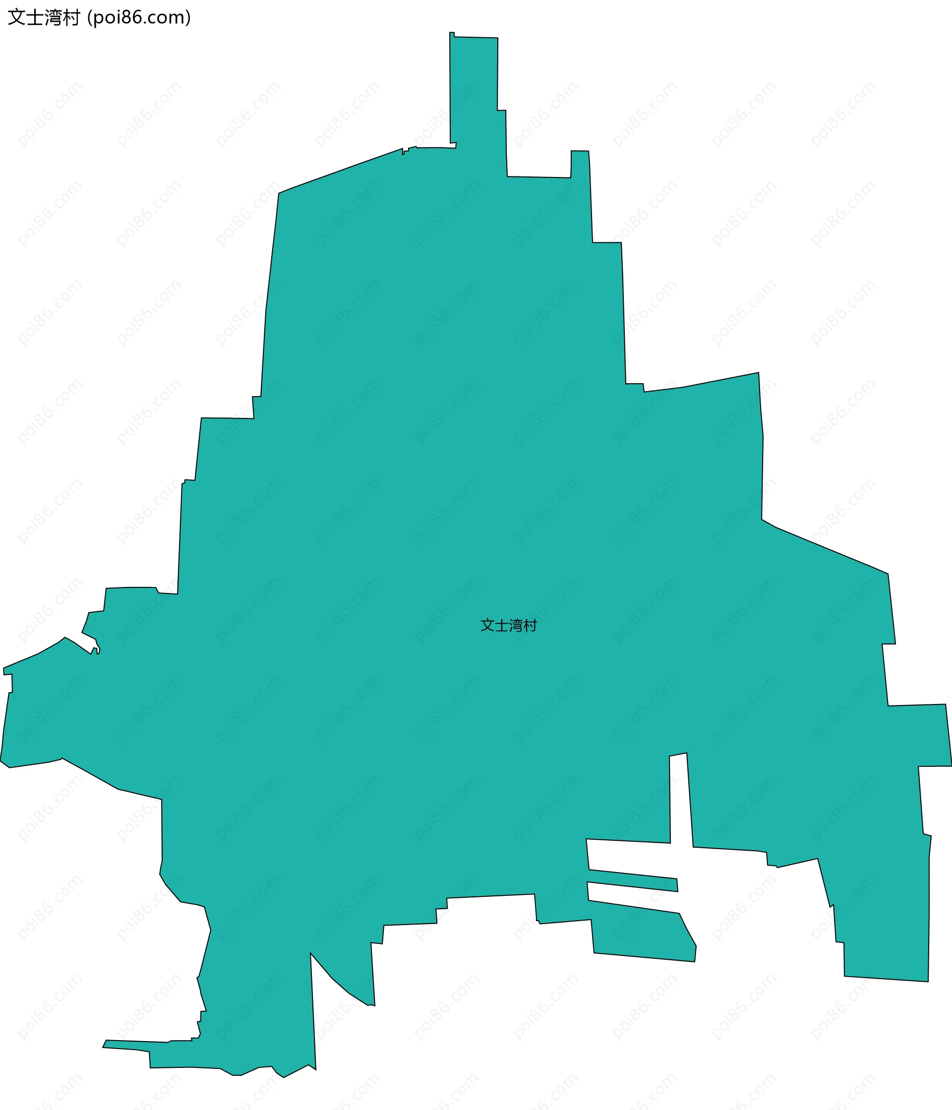 文士湾村边界地图