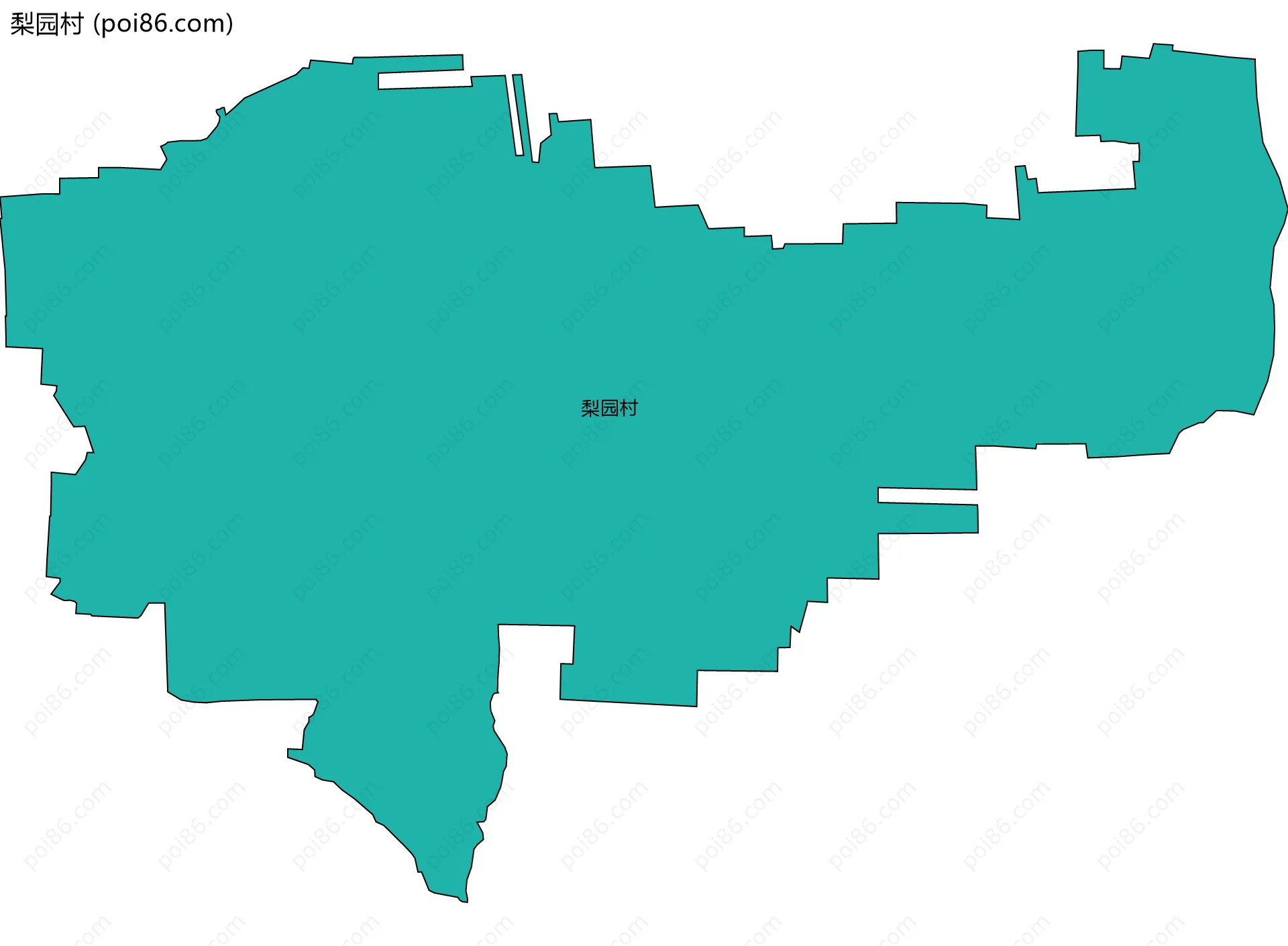 梨园村边界地图
