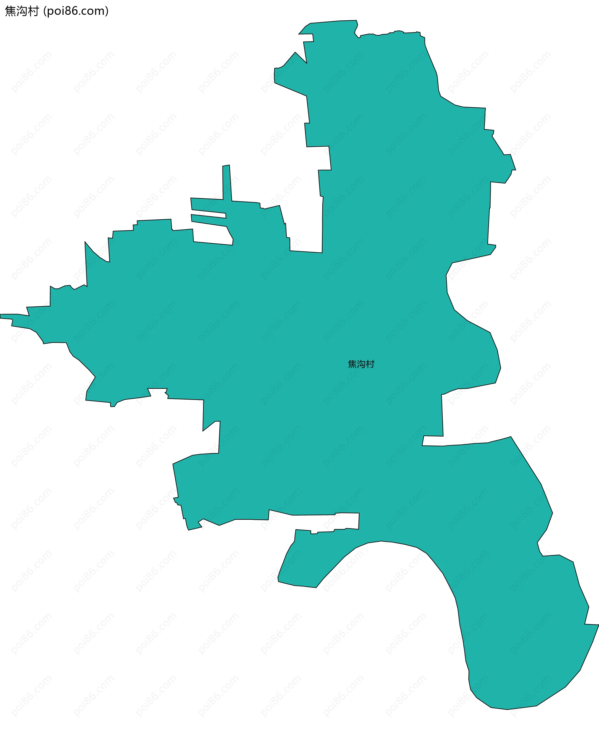 焦沟村边界地图