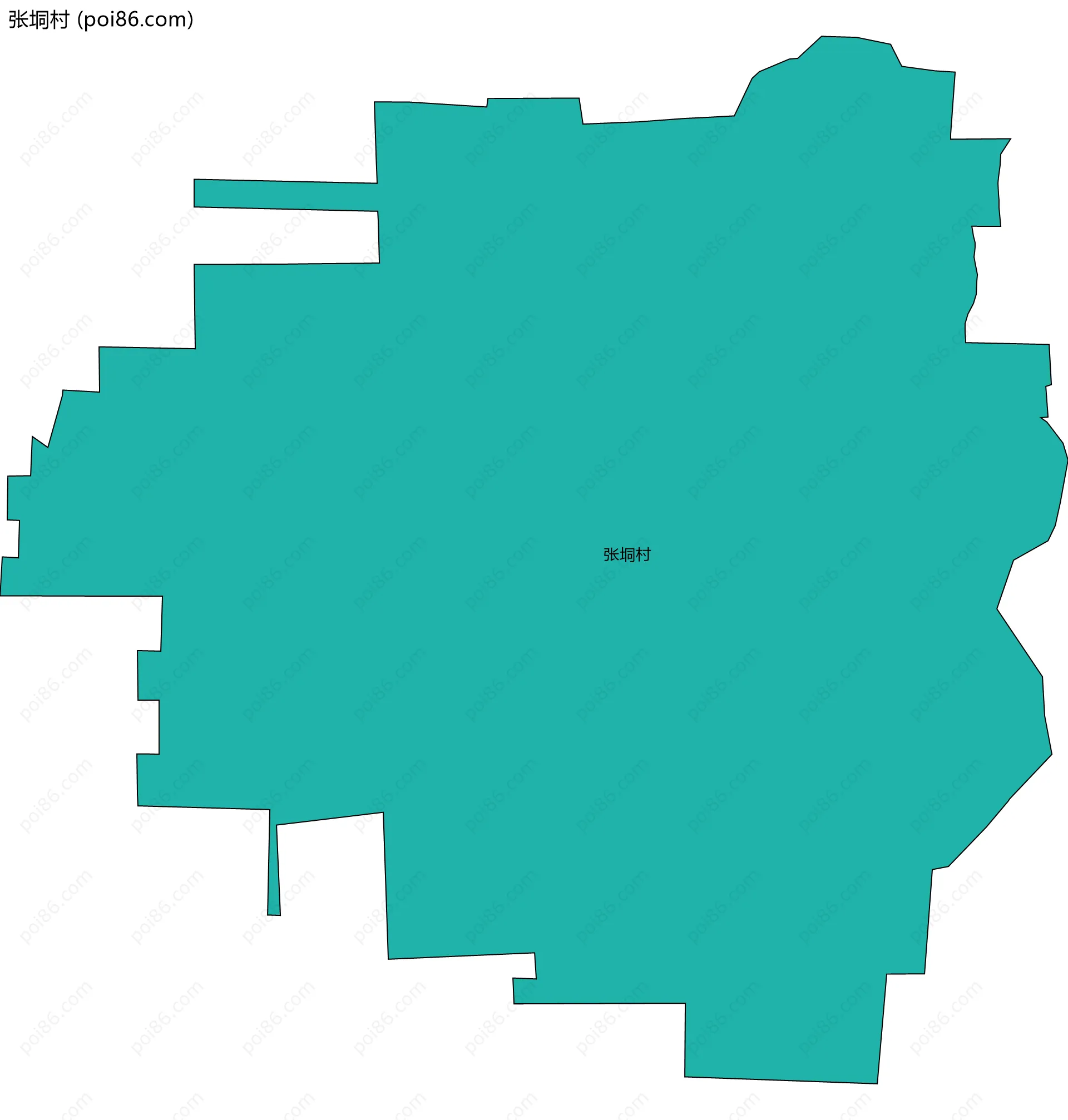 张垌村边界地图