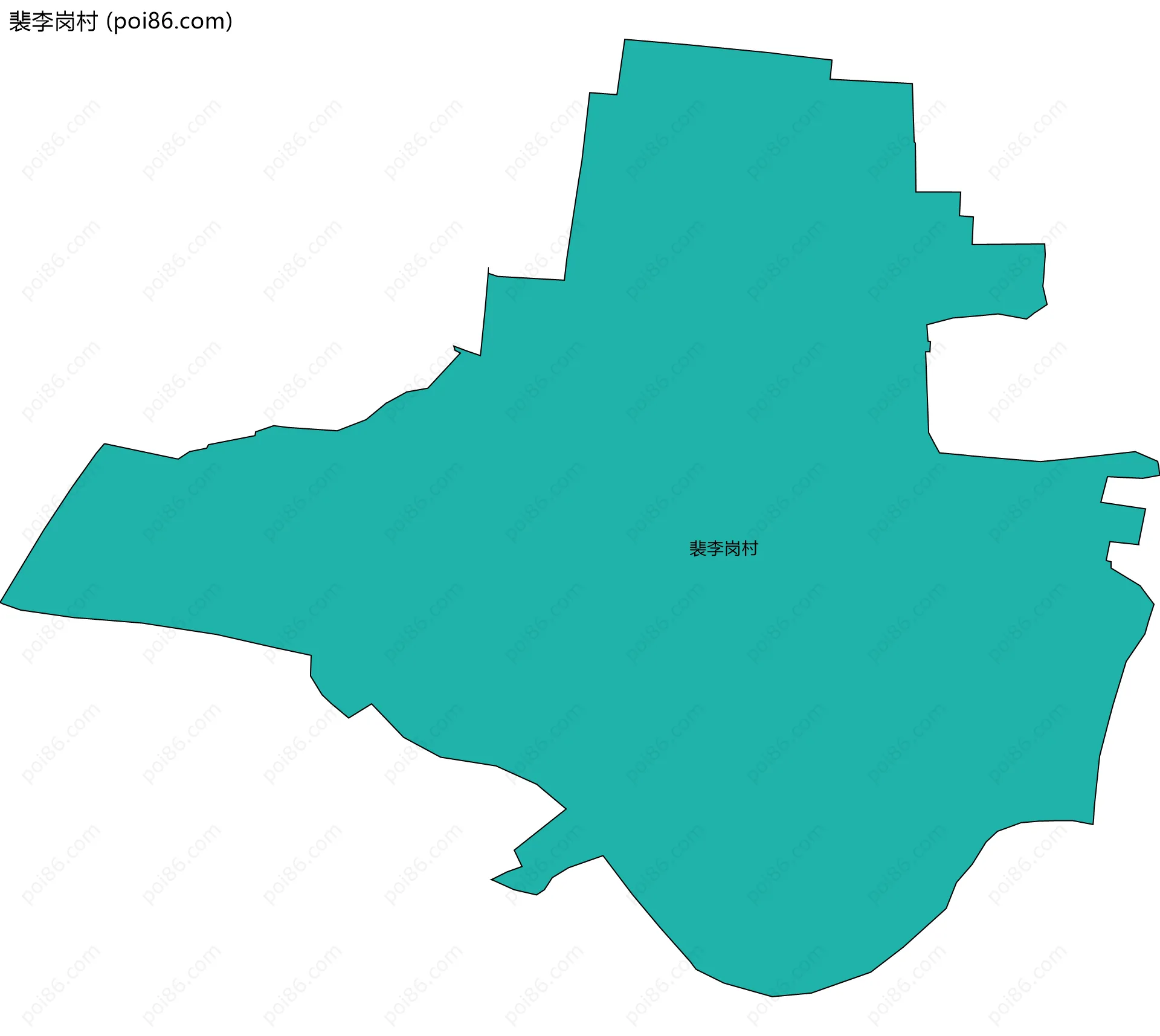 裴李岗村边界地图
