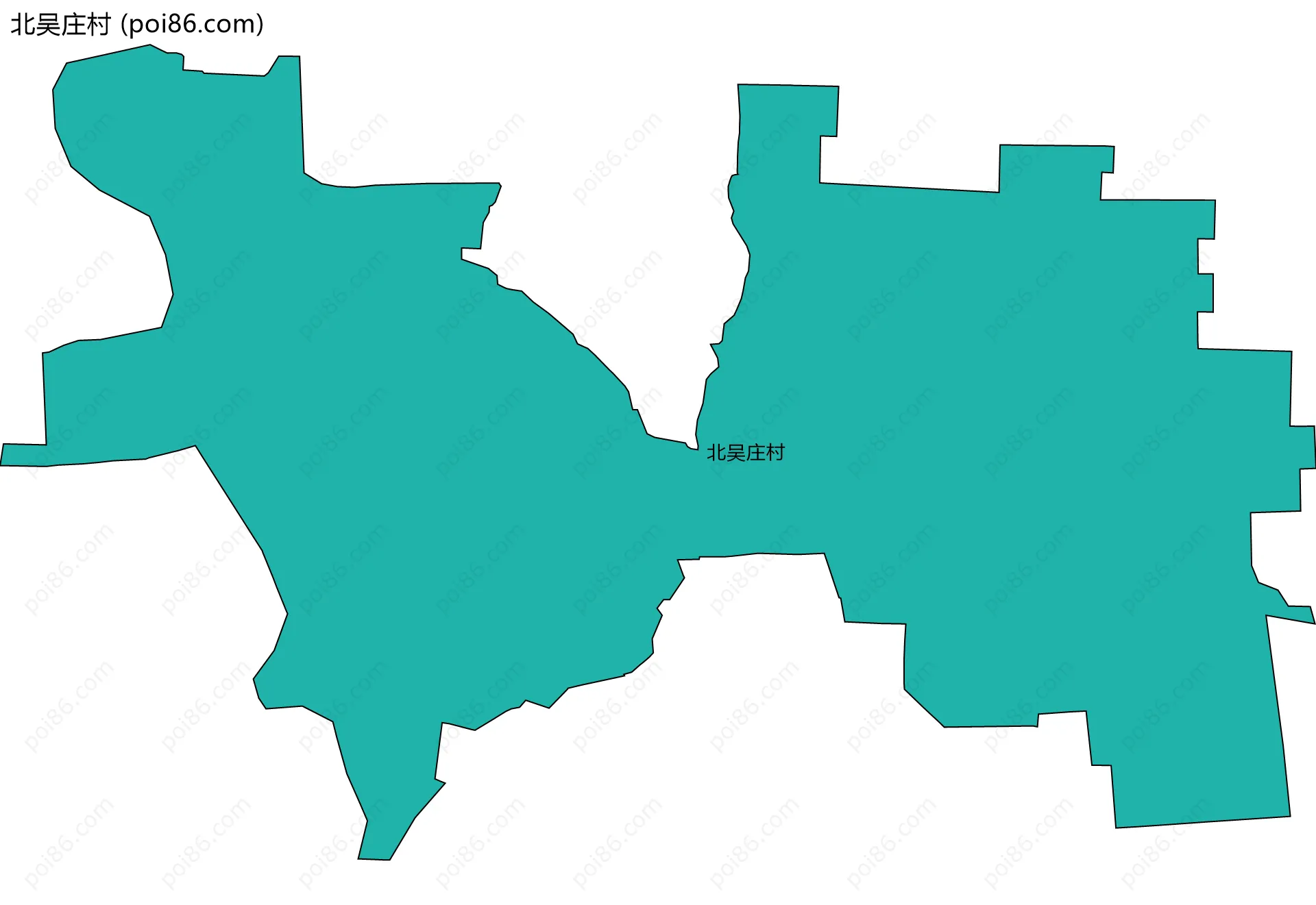 北吴庄村边界地图