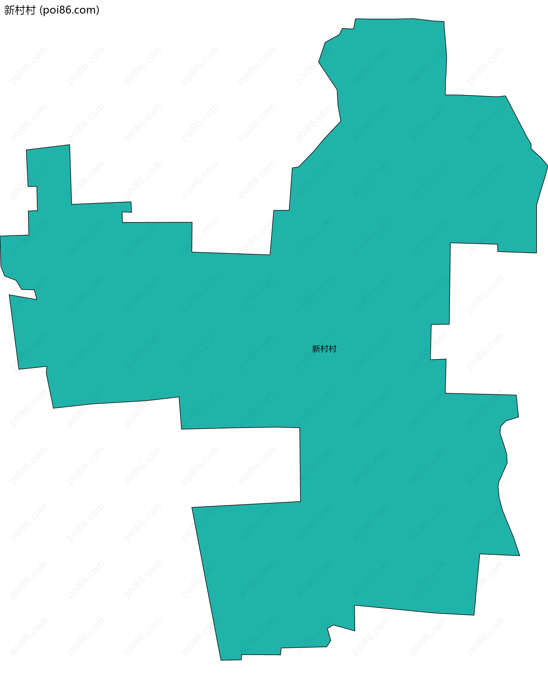 新村村边界地图