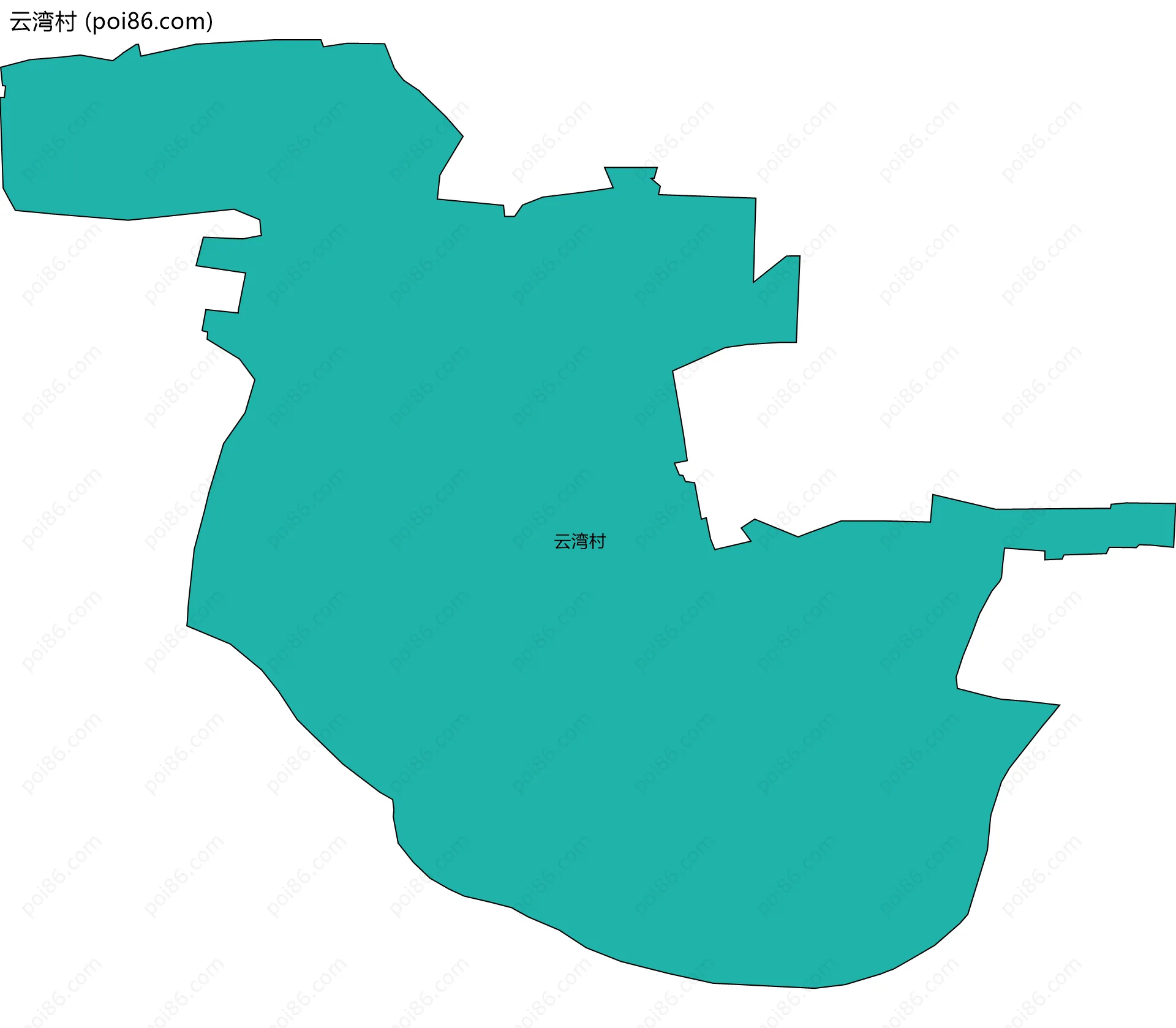 云湾村边界地图