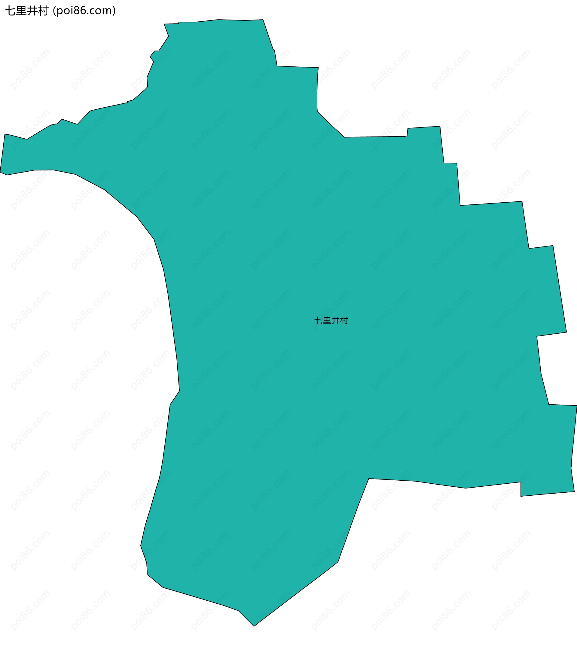 七里井村边界地图