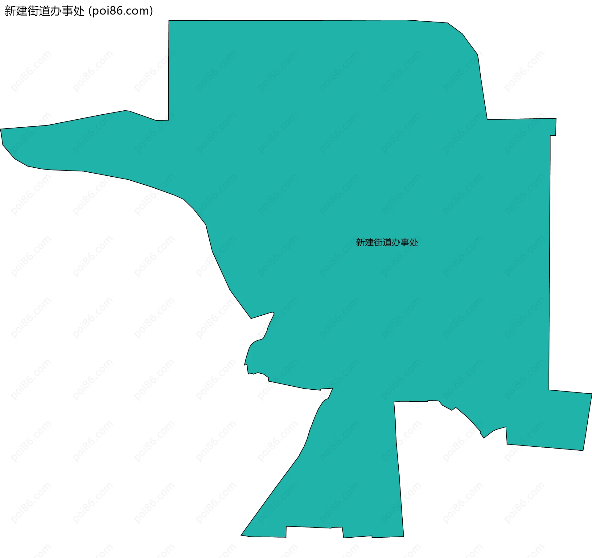 新建街道办事处边界地图