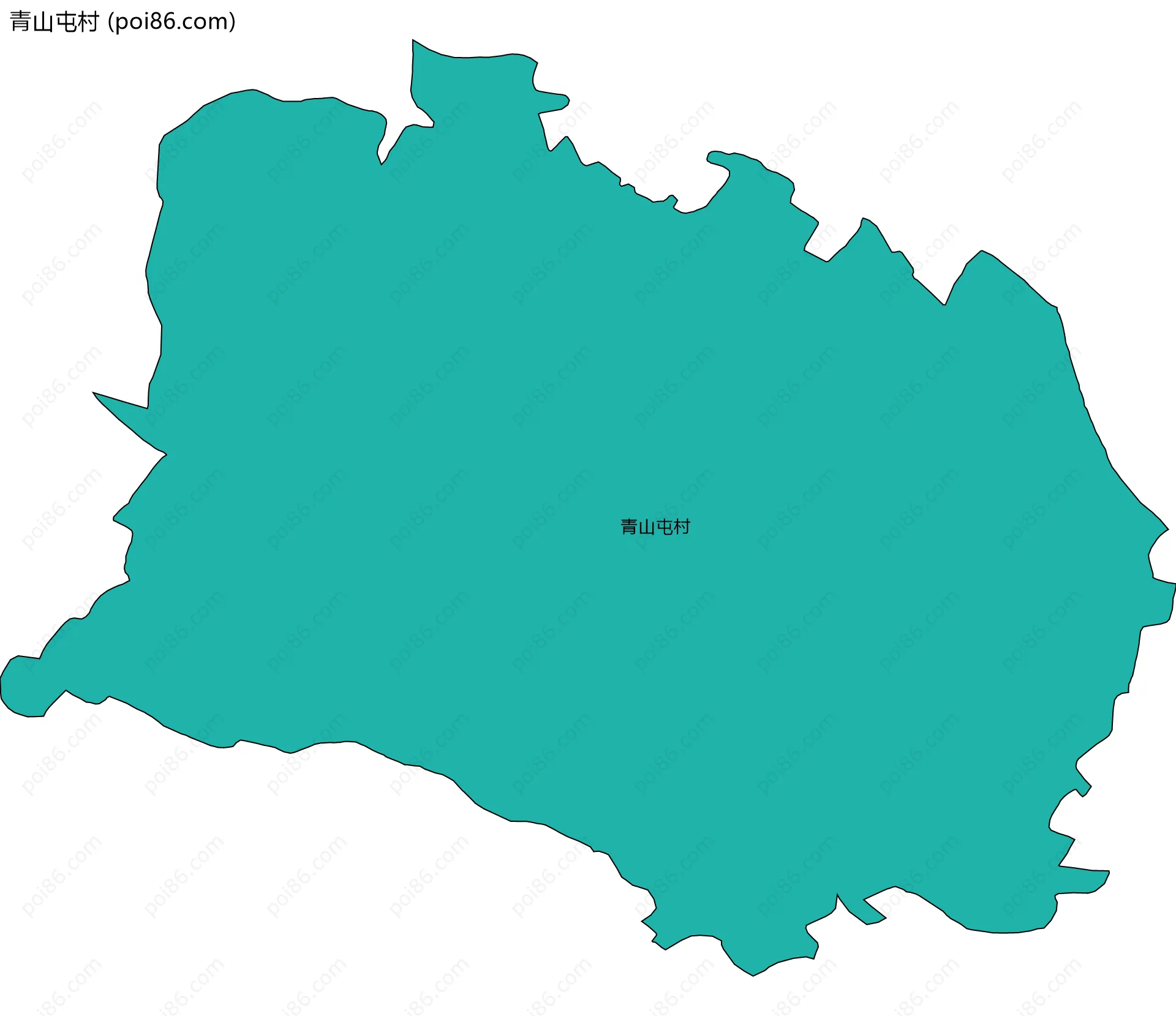 青山屯村边界地图