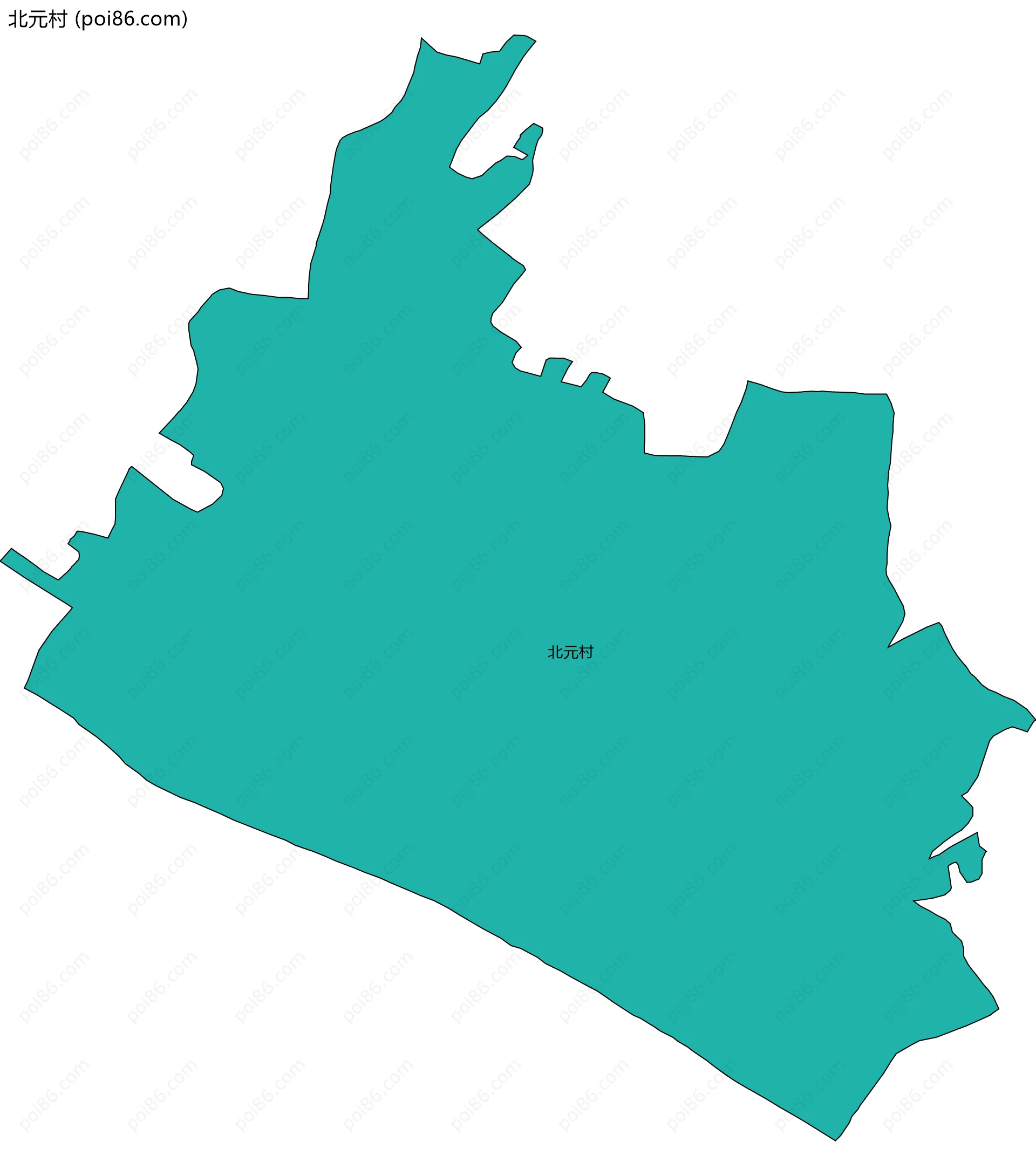 北元村边界地图