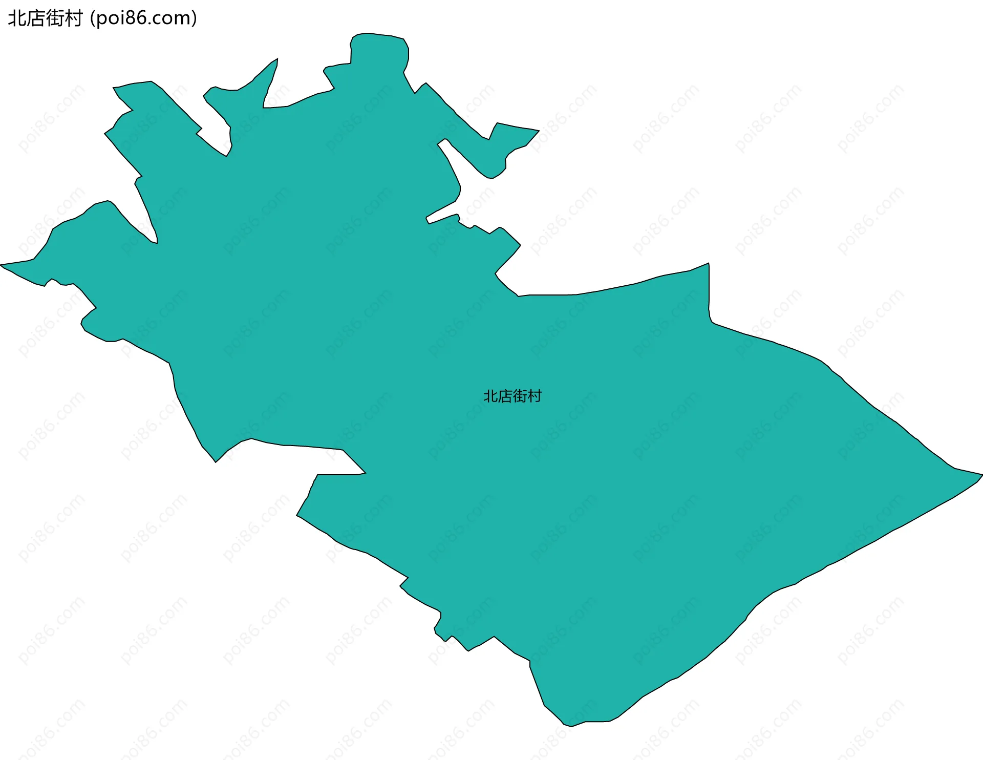 北店街村边界地图