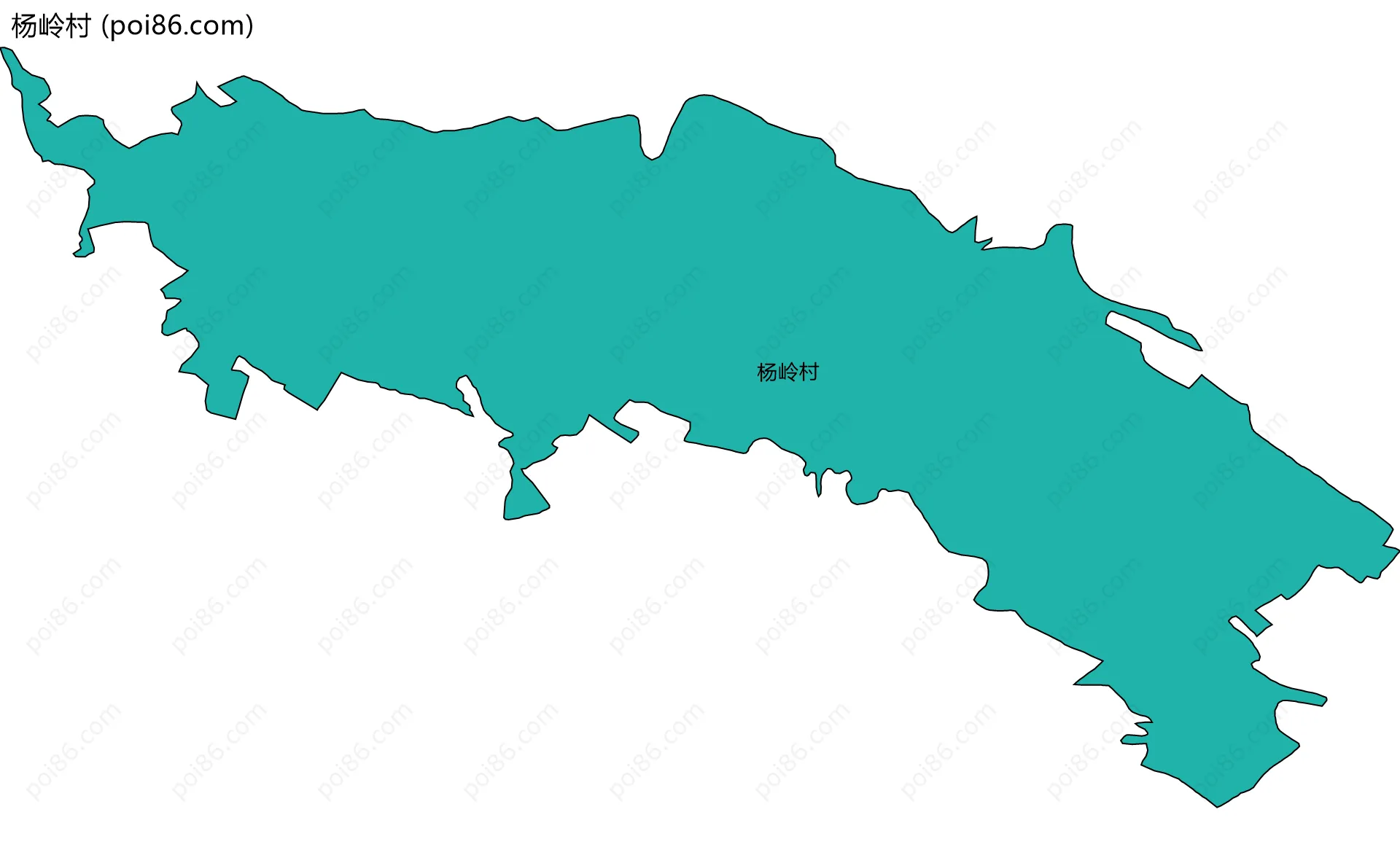 杨岭村边界地图