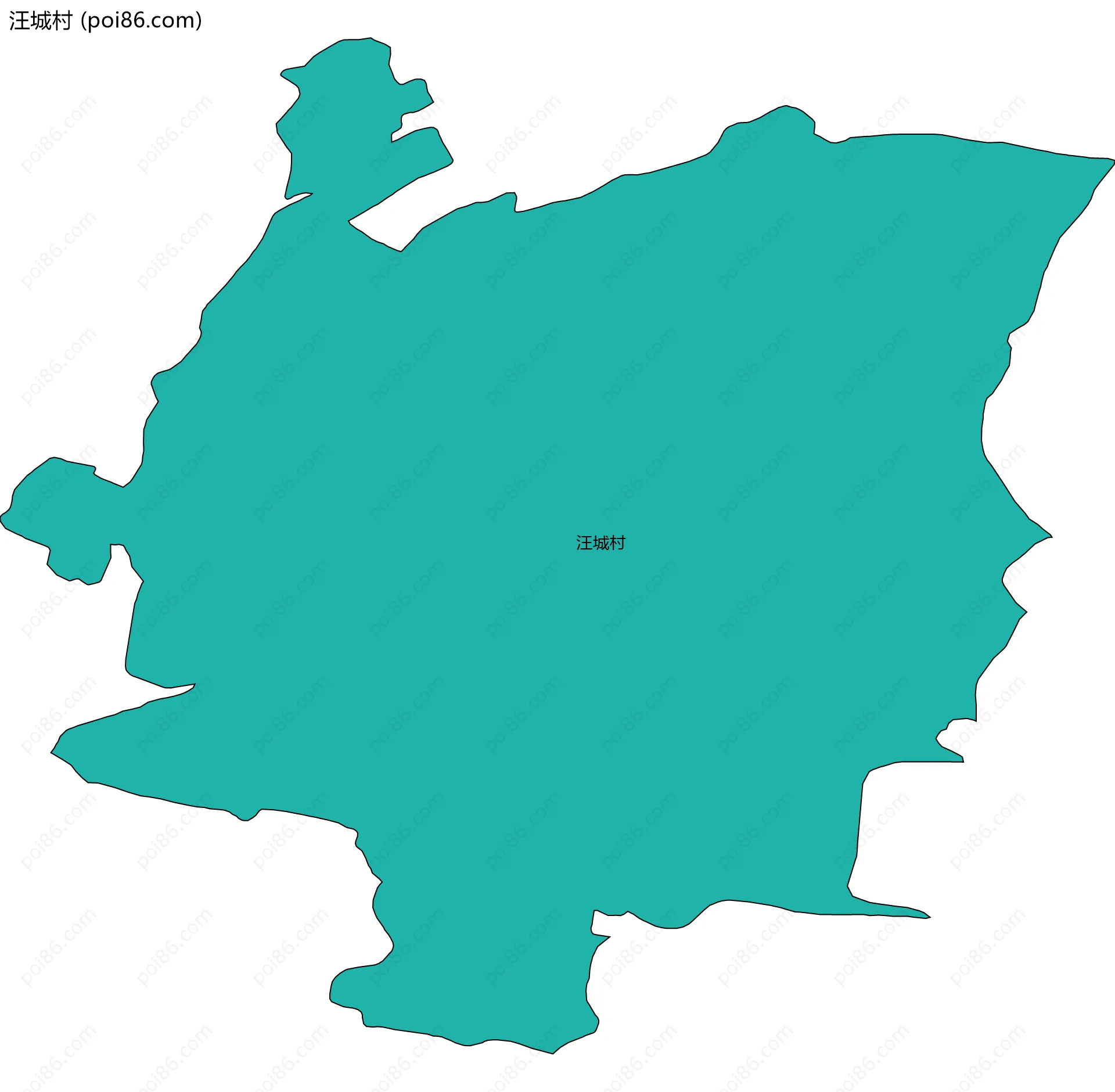 汪城村边界地图