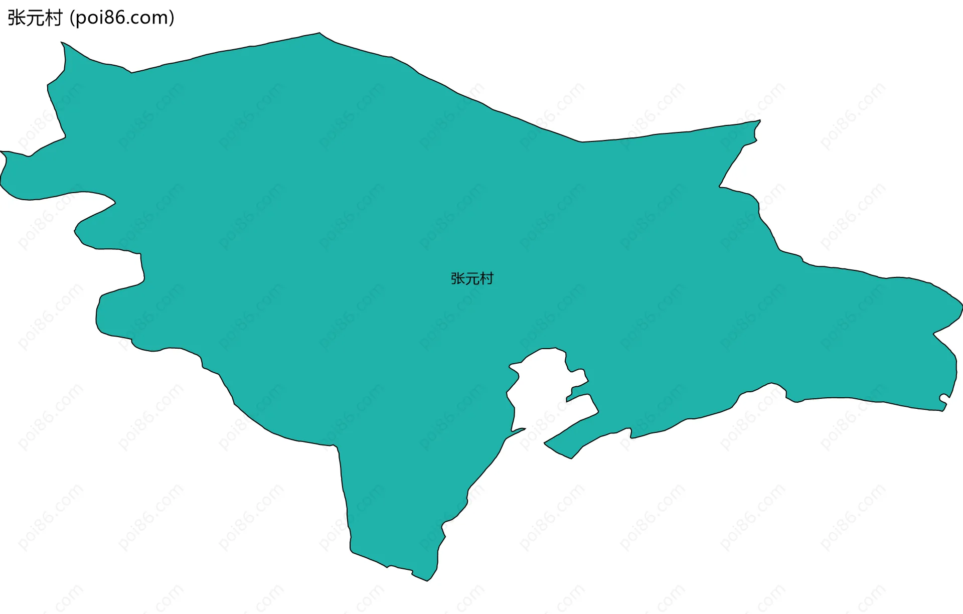 张元村边界地图