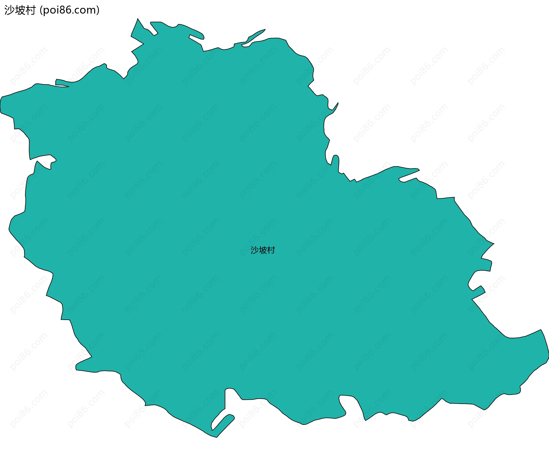 沙坡村边界地图