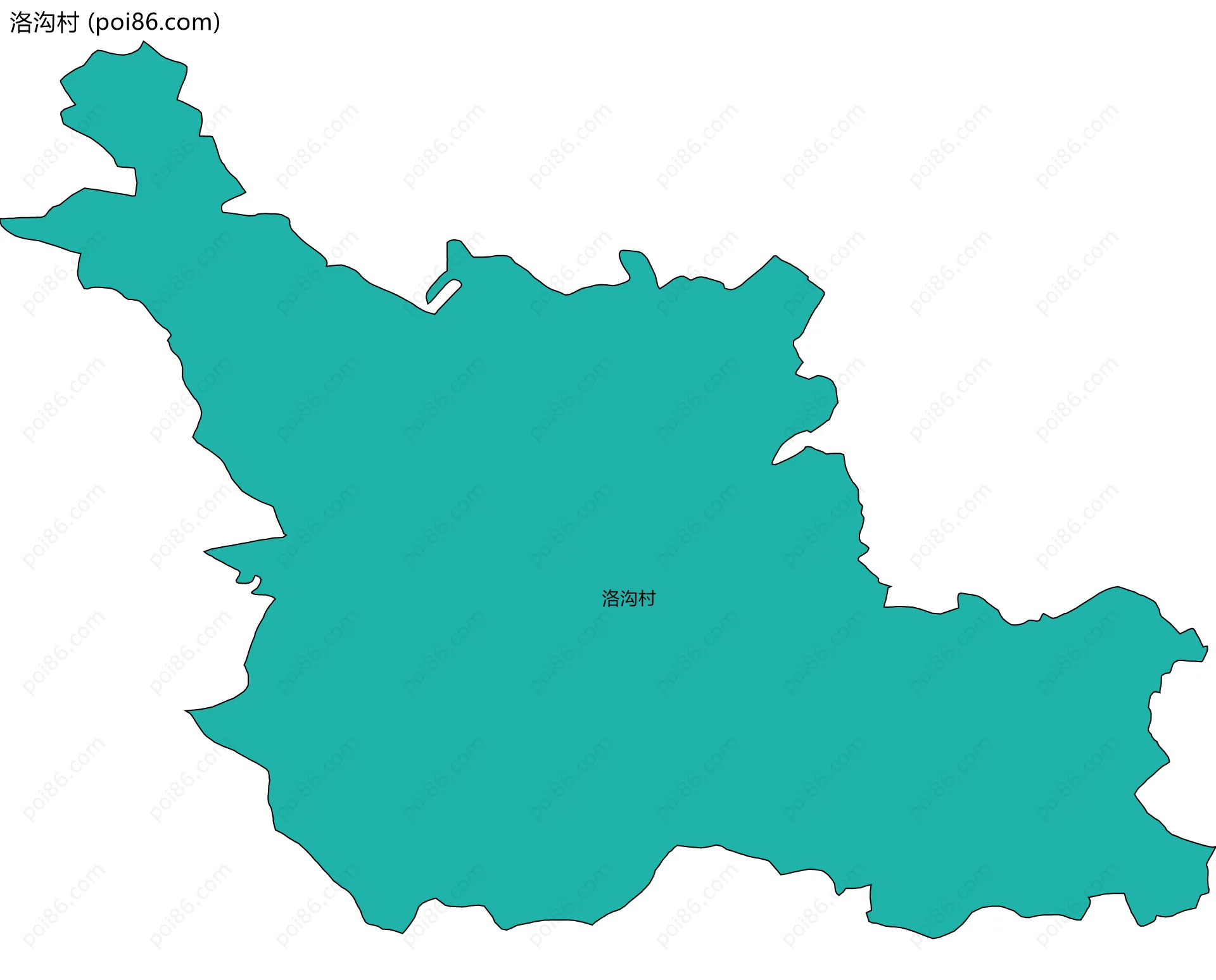 洛沟村边界地图