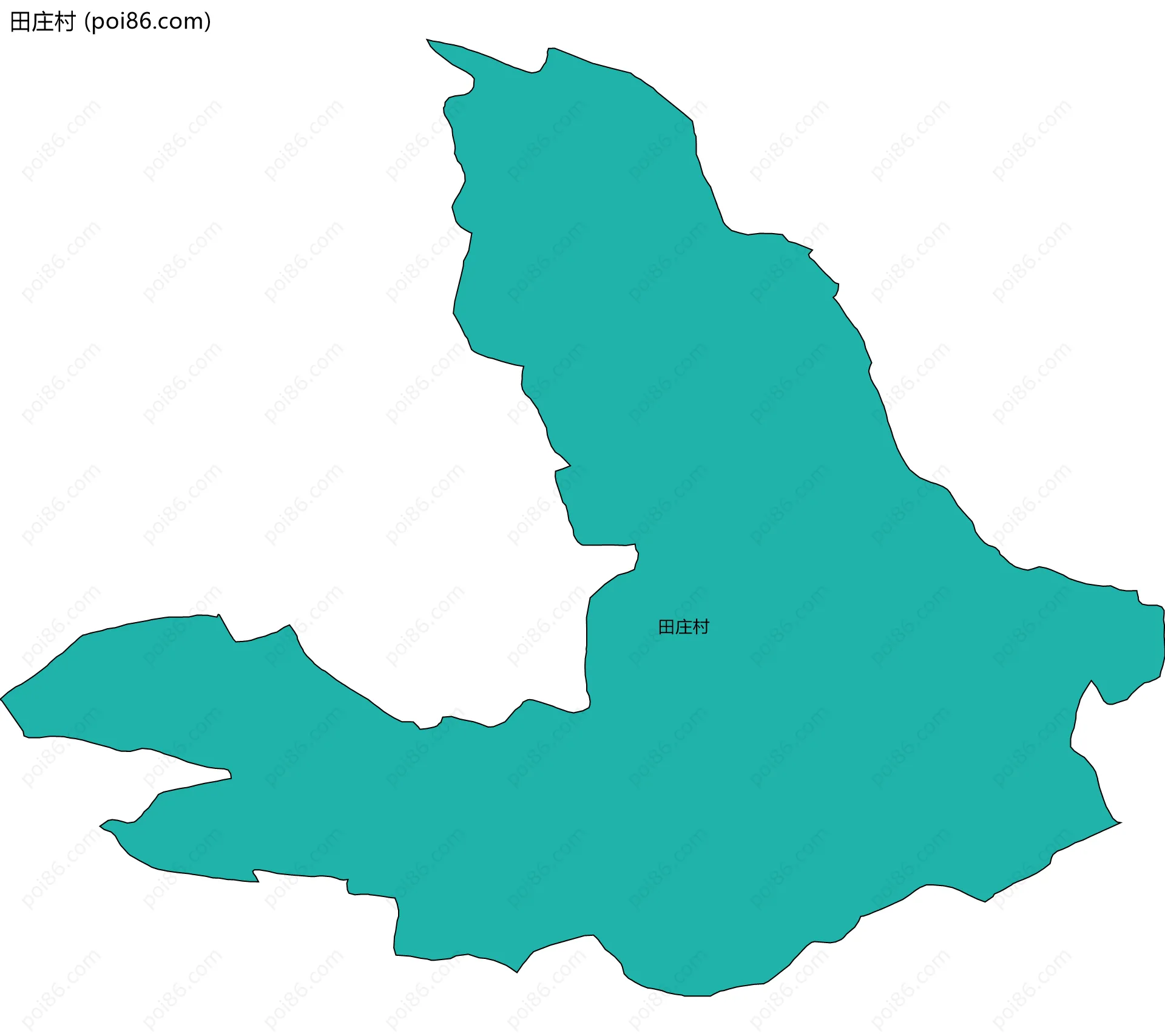 田庄村边界地图