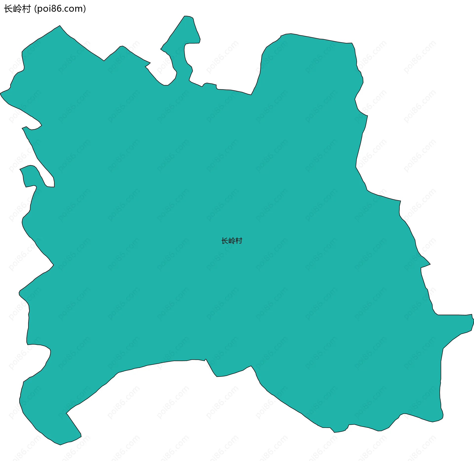 长岭村边界地图