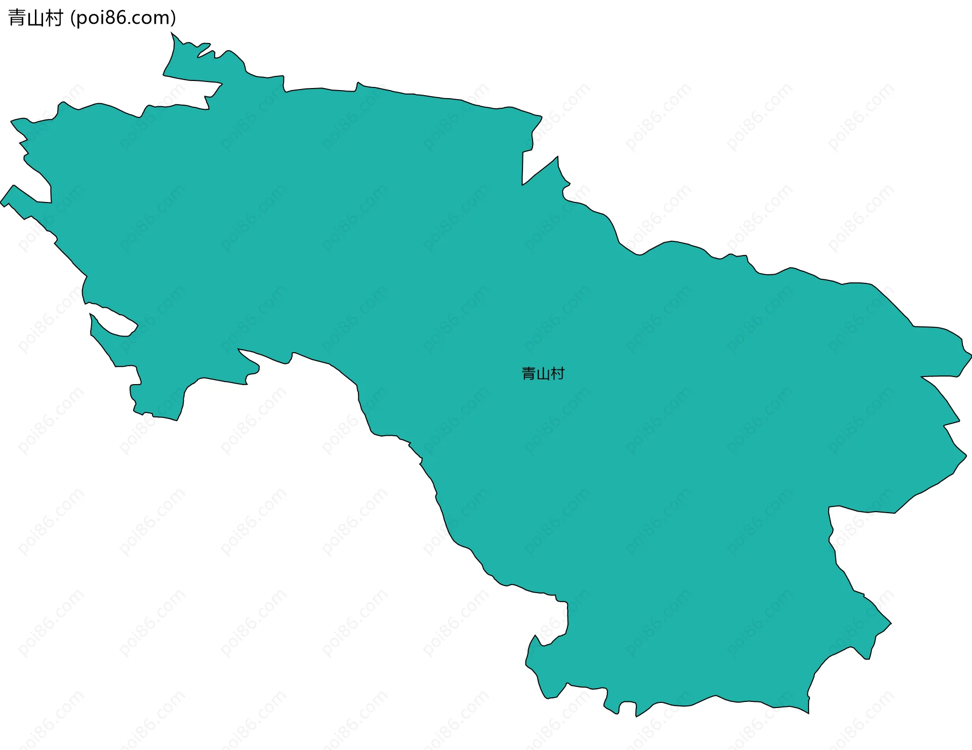 青山村边界地图