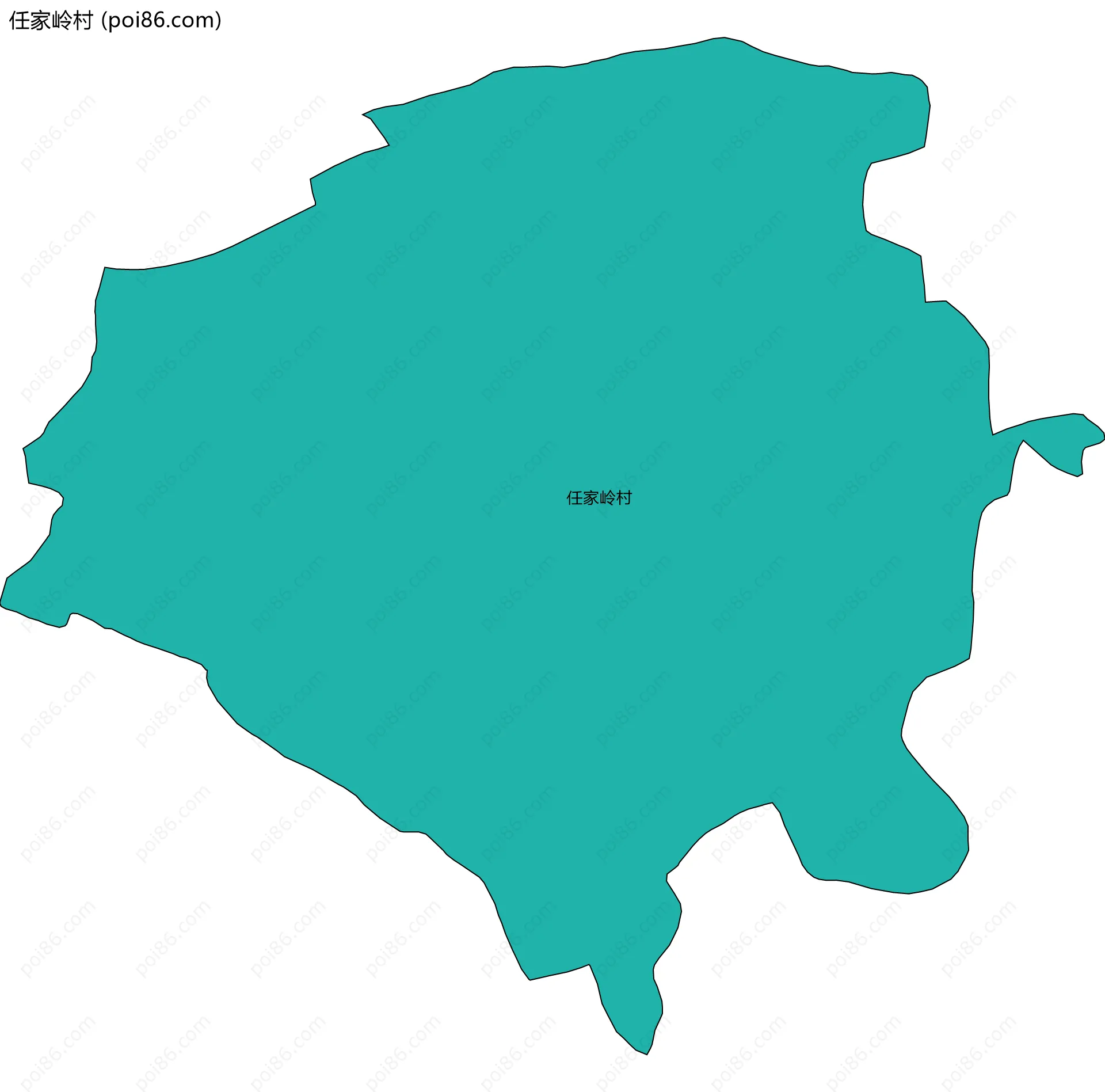 任家岭村边界地图