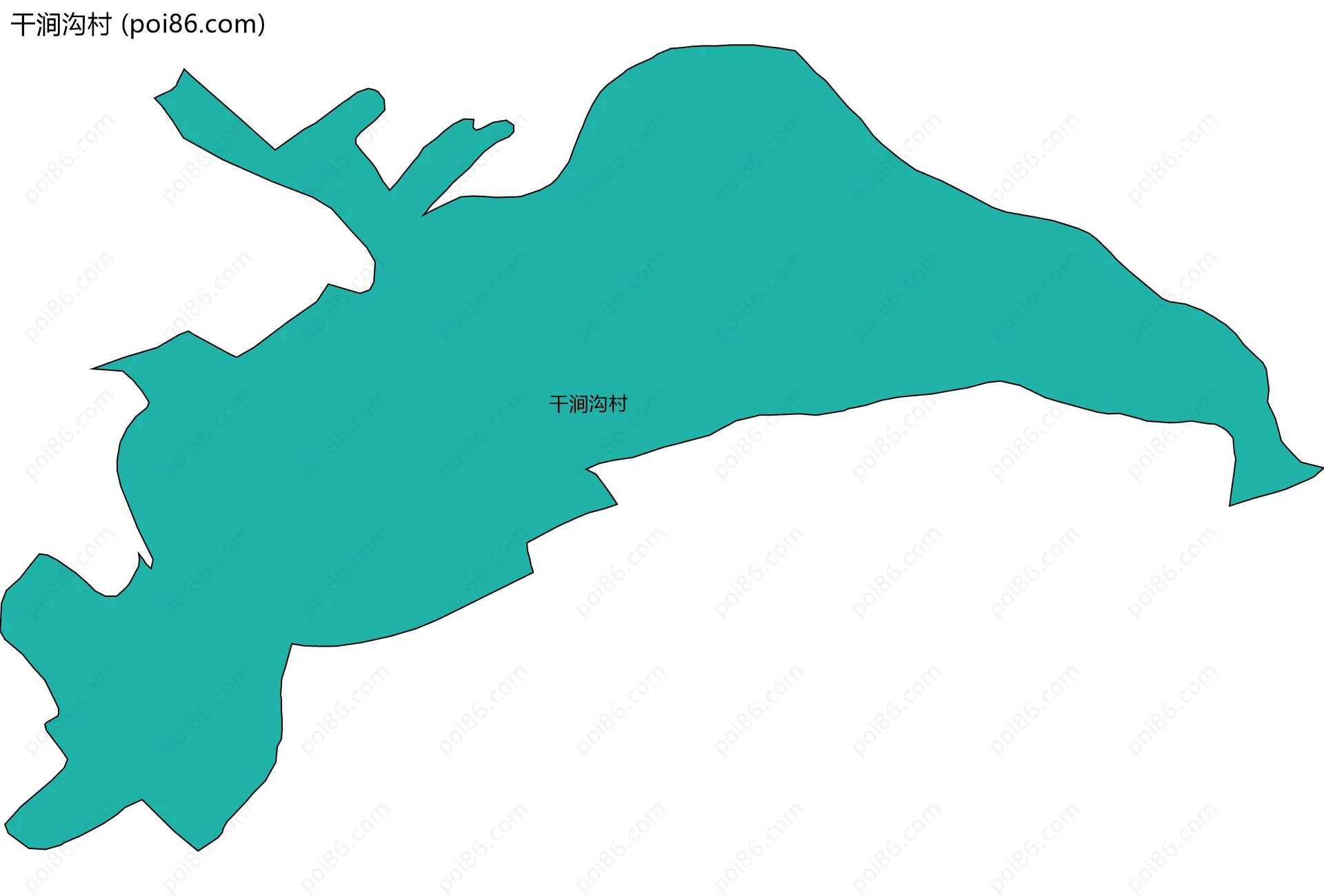 干涧沟村边界地图
