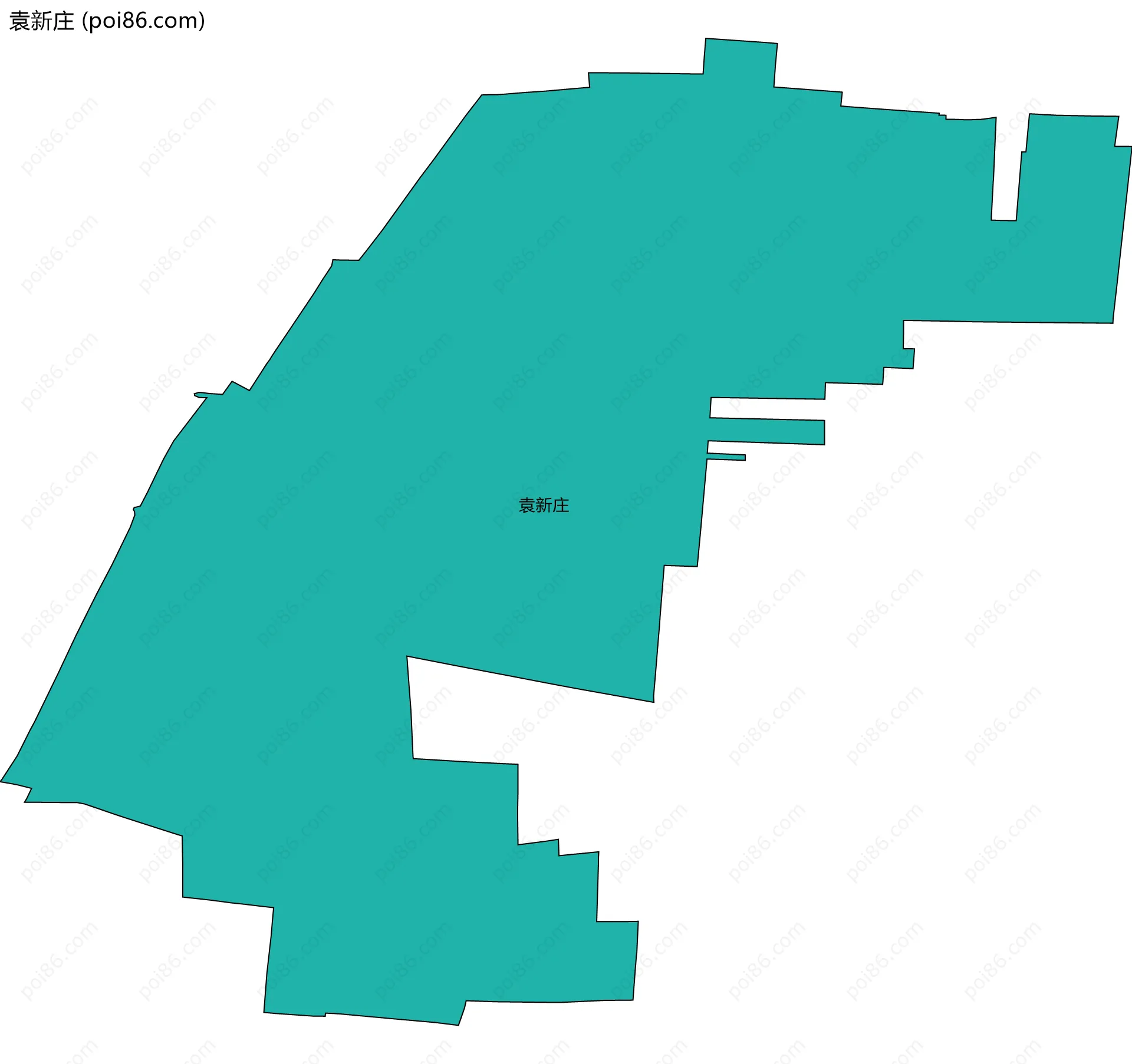 袁新庄边界地图