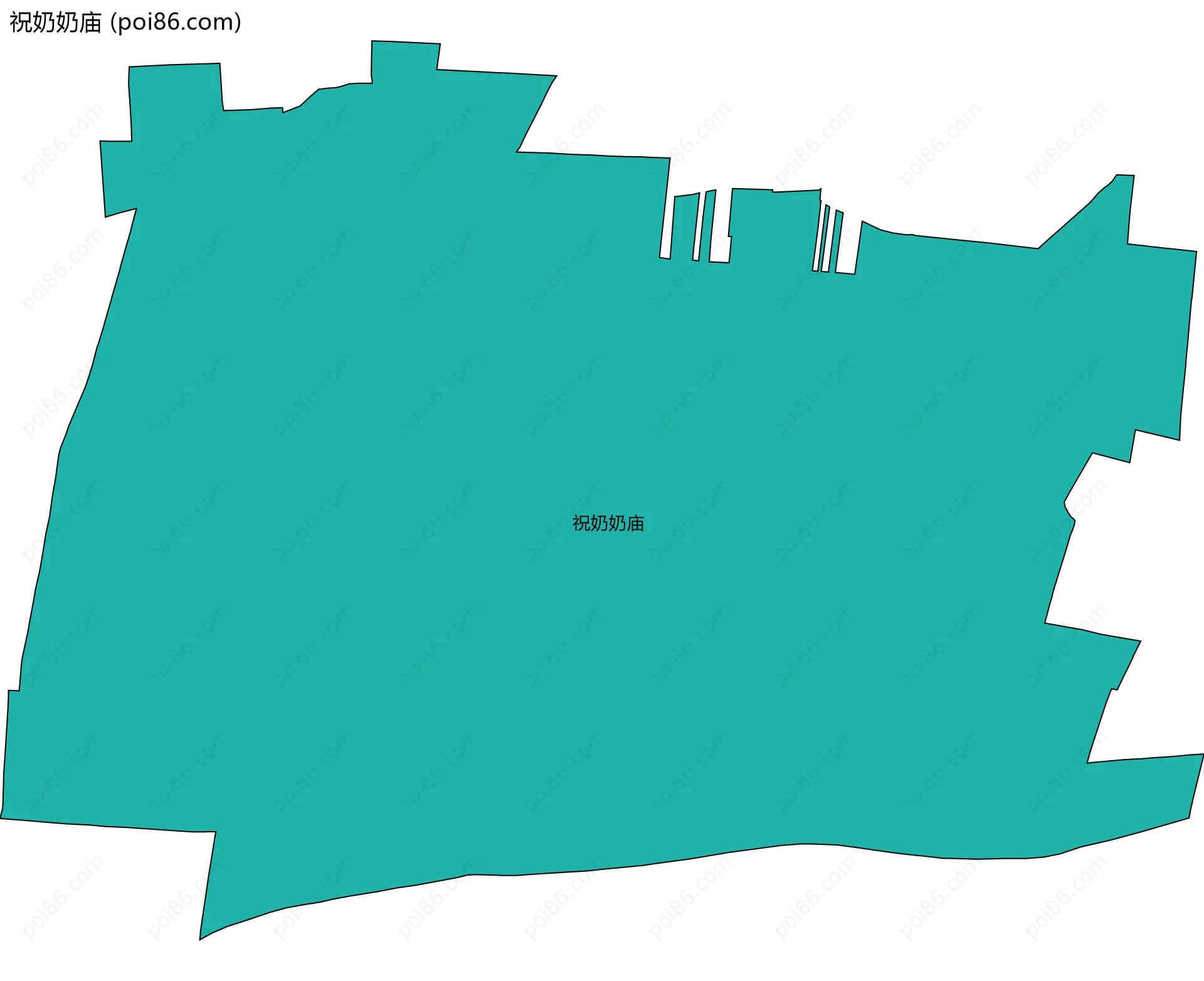 祝奶奶庙边界地图