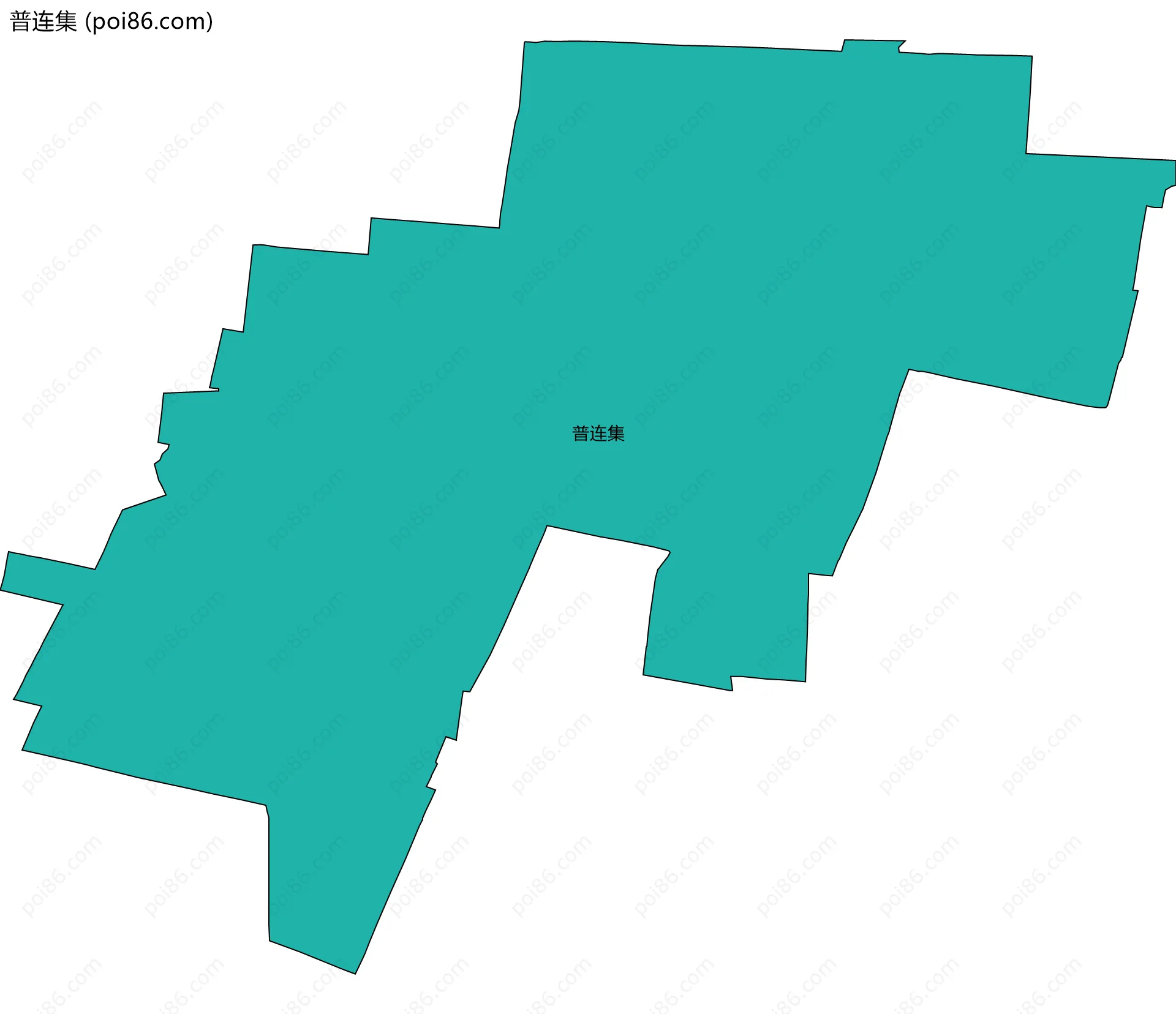 普连集边界地图