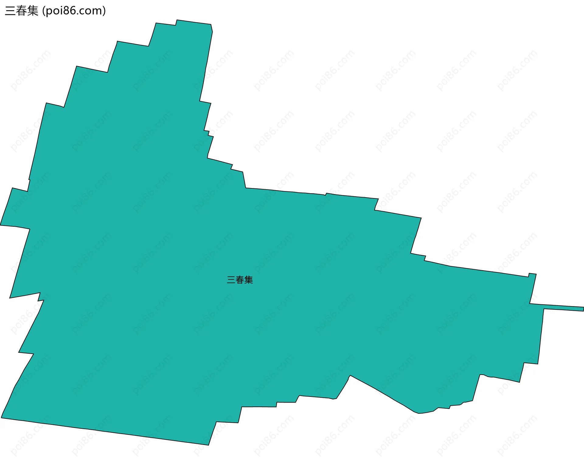 三春集边界地图