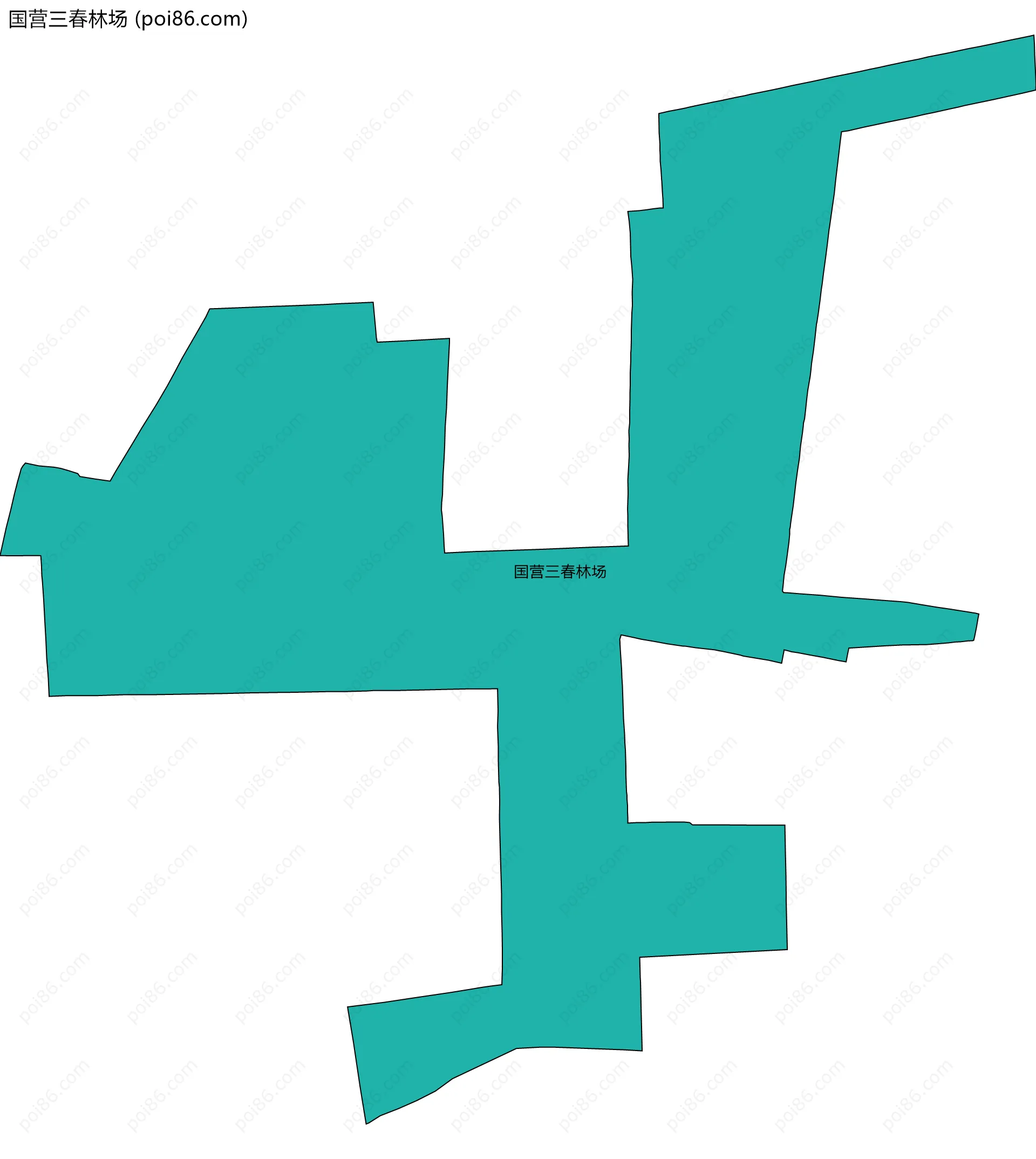 国营三春林场边界地图