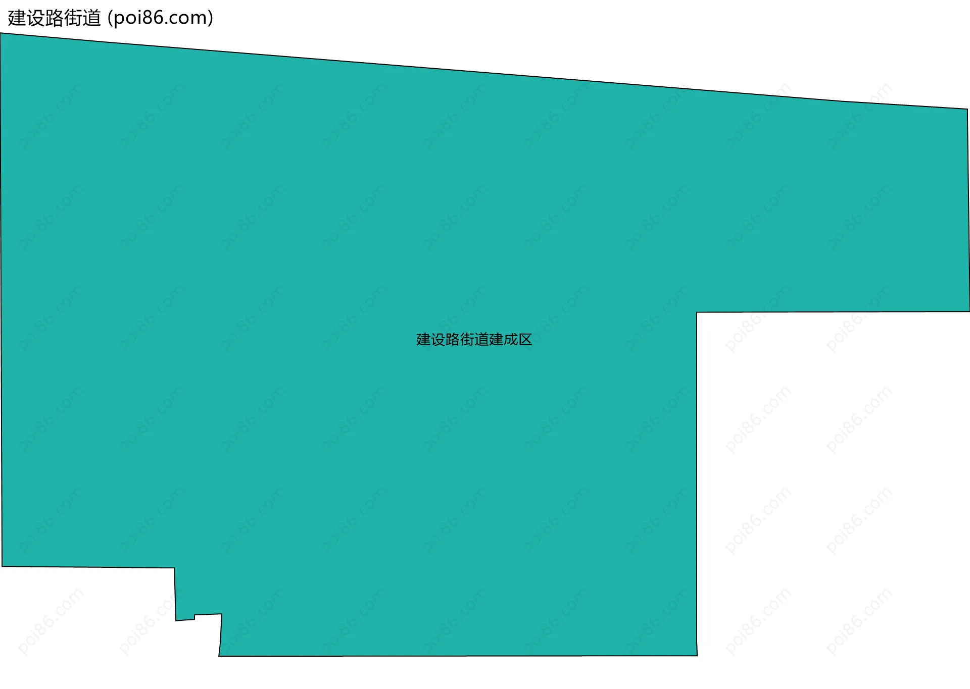 建设路街道边界地图(五级行政区划)