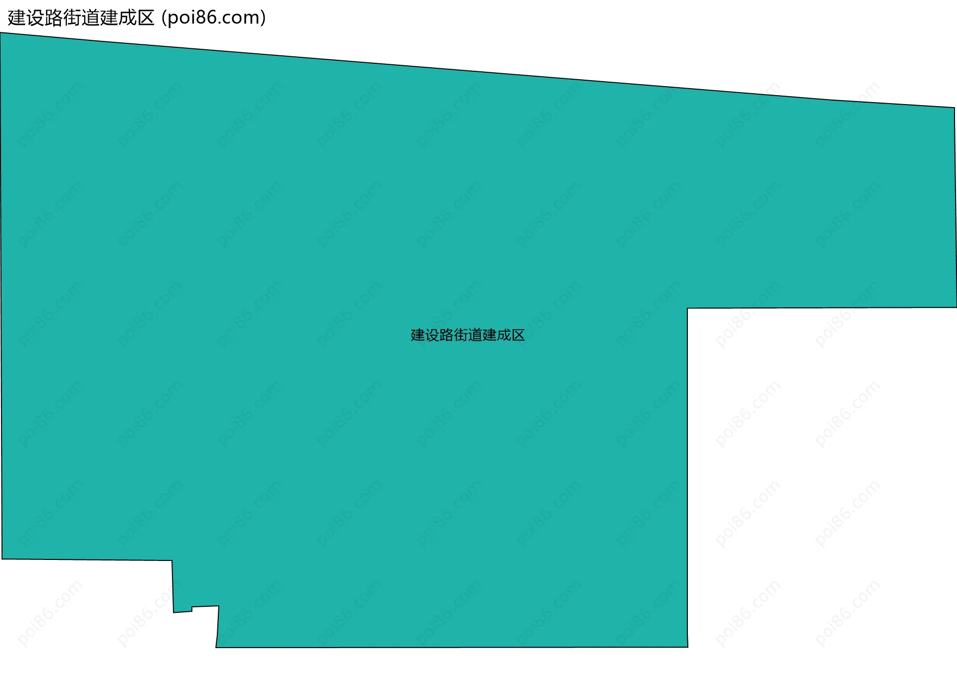 建设路街道建成区边界地图