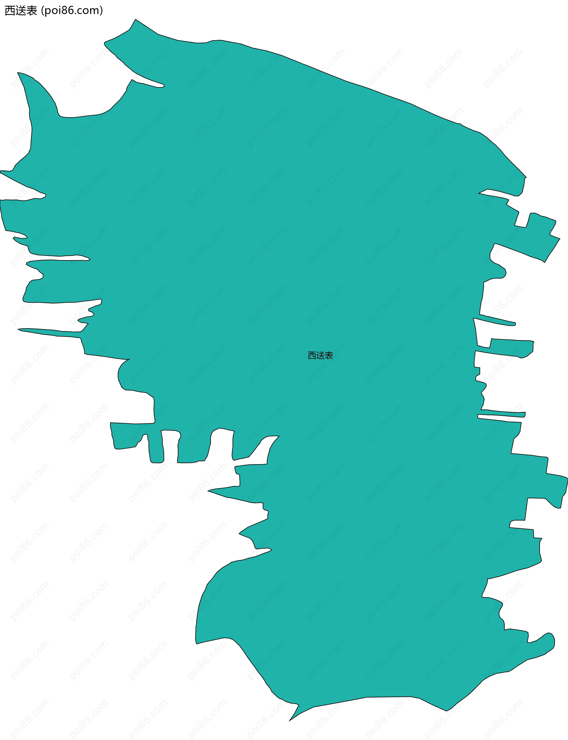 西送表边界地图