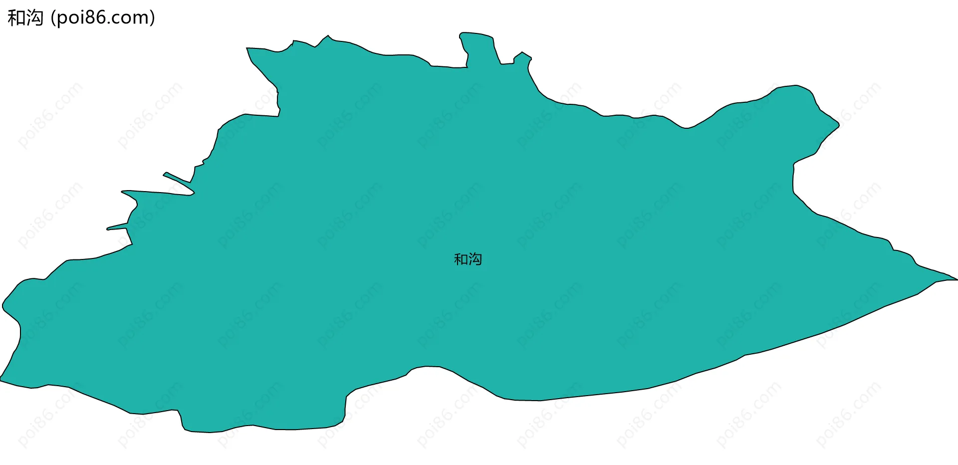 和沟边界地图