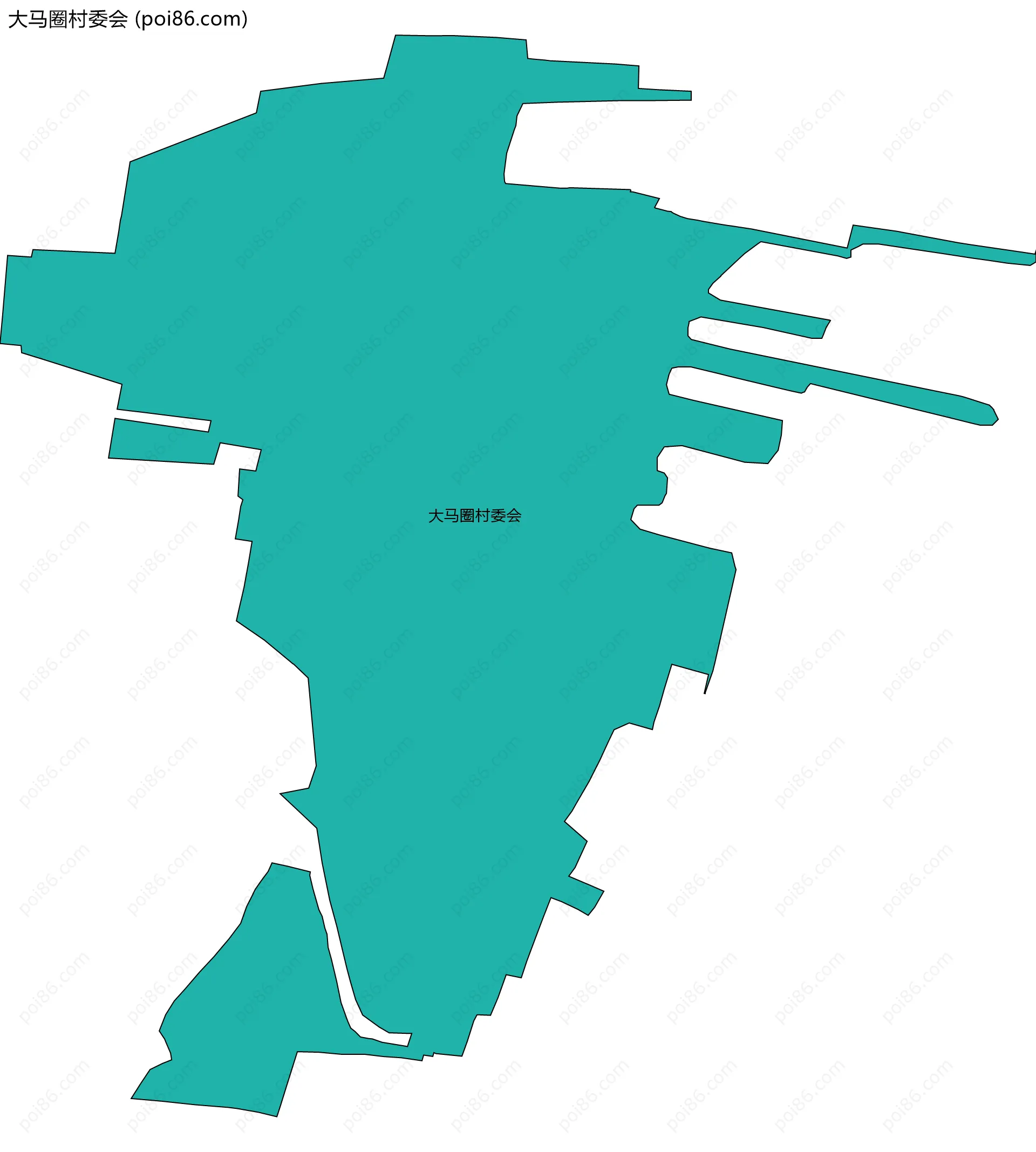 大马圈村委会边界地图