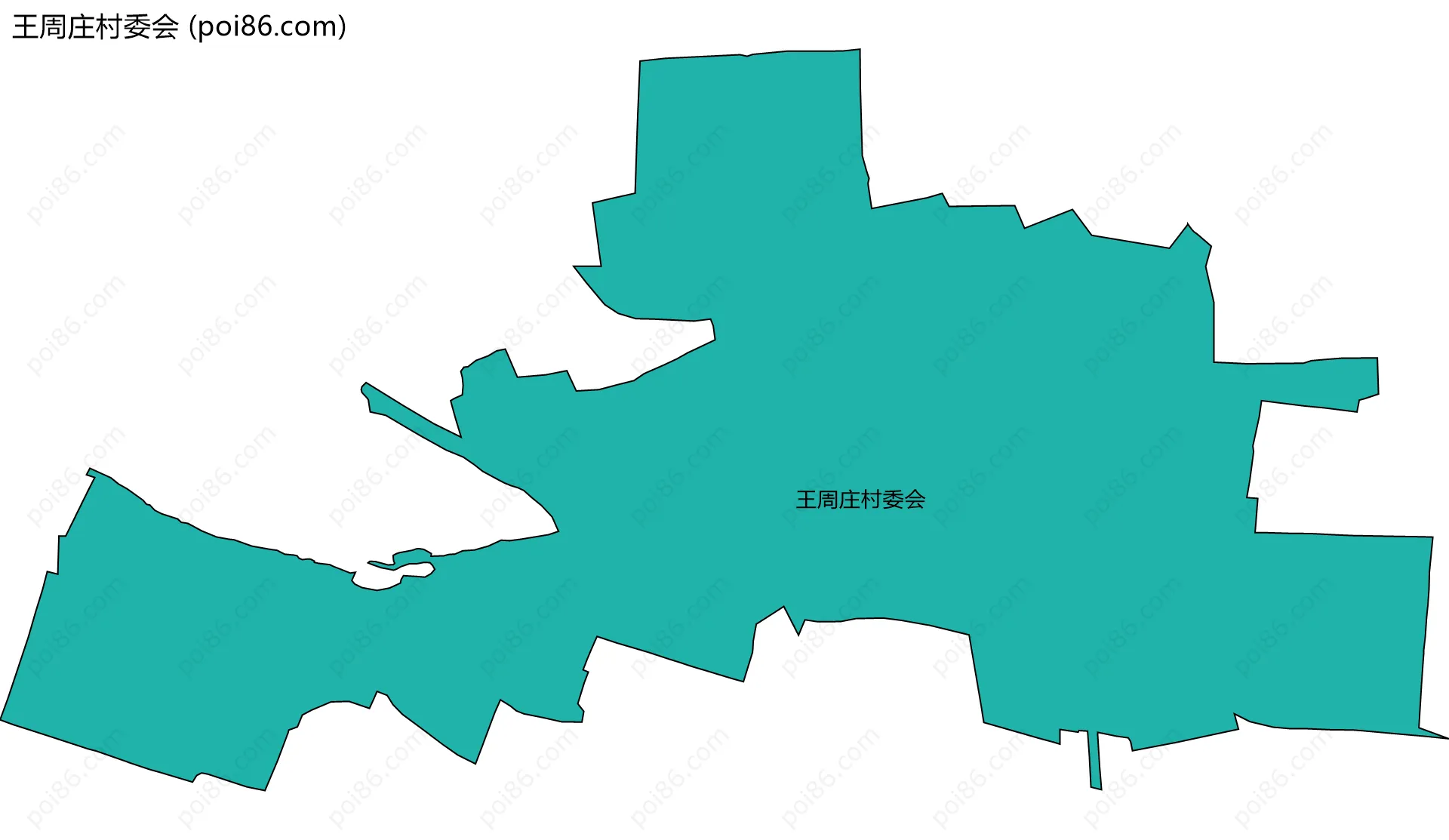 王周庄村委会边界地图