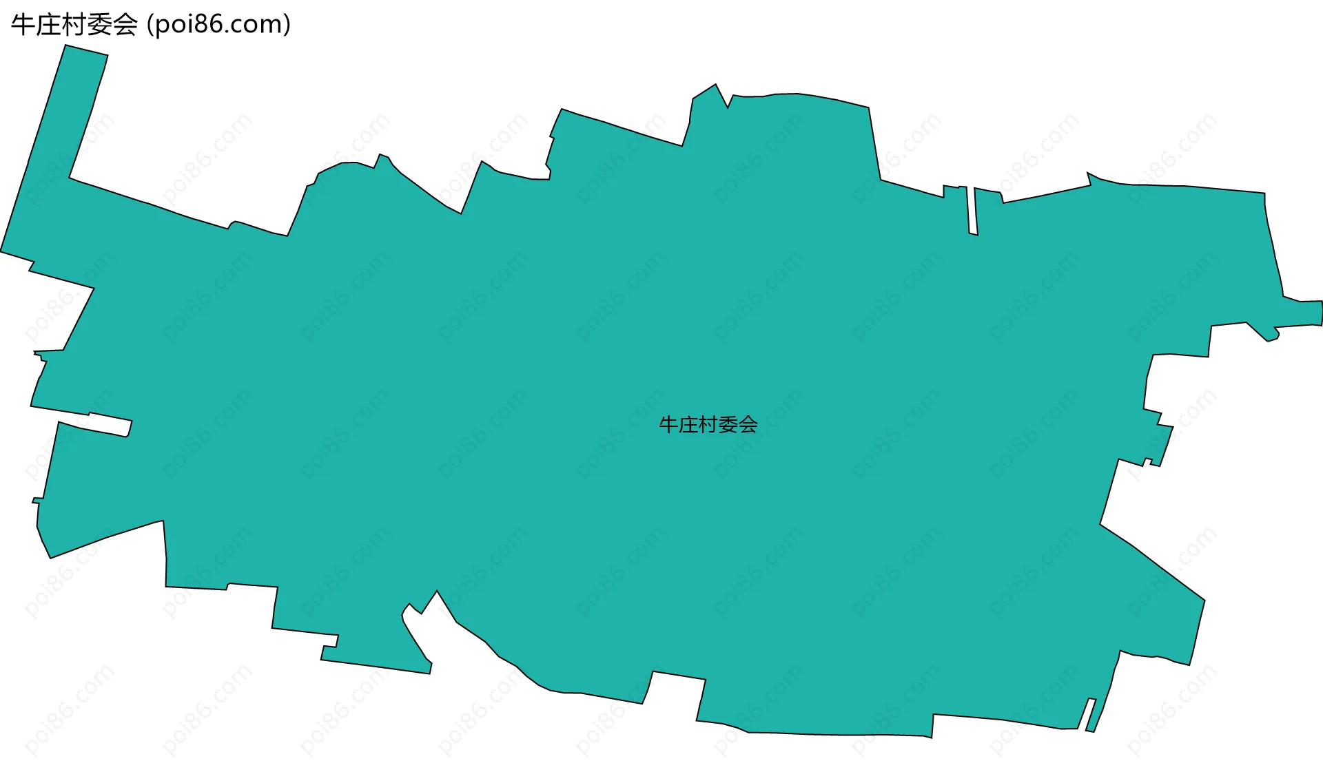 牛庄村委会边界地图