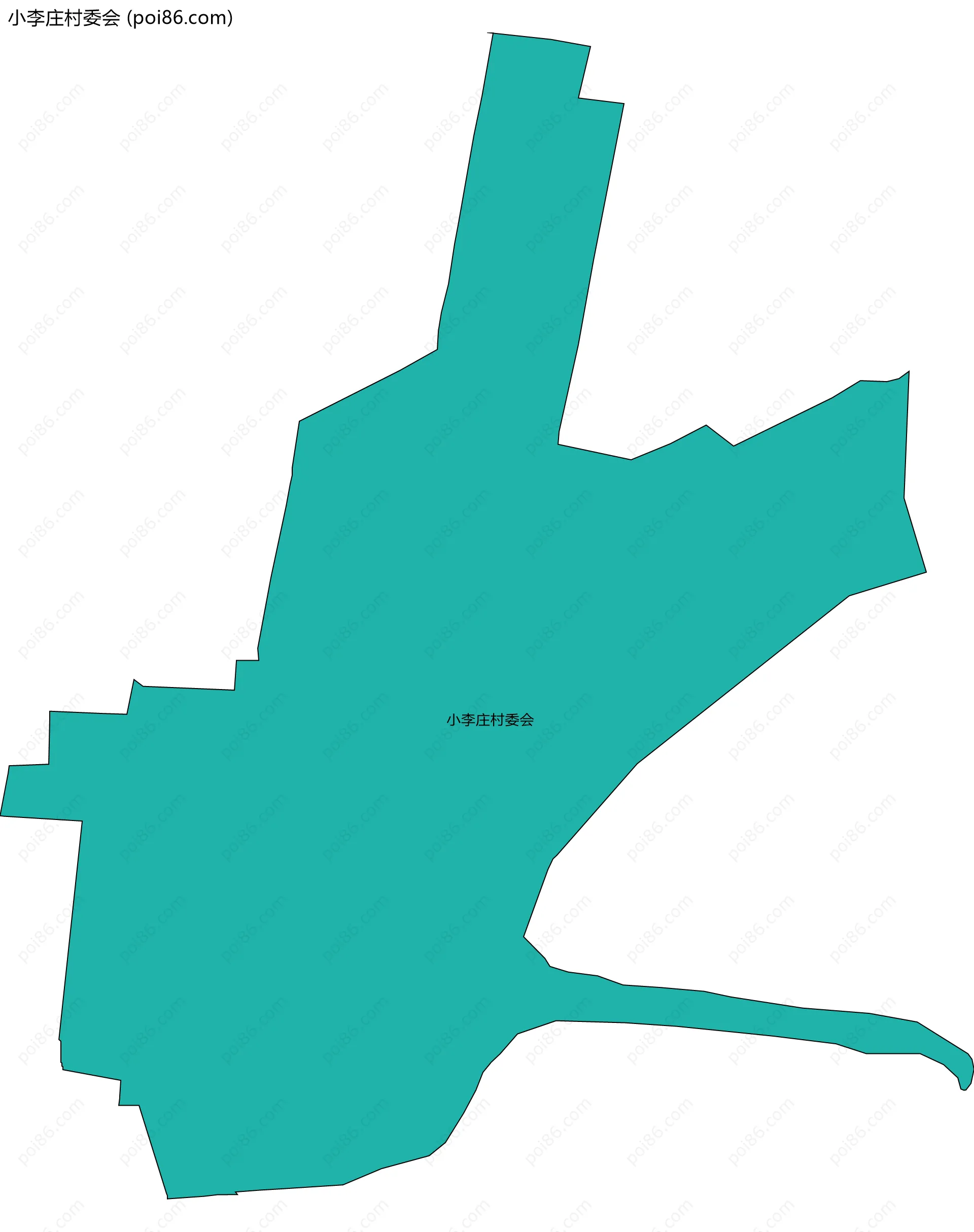 小李庄村委会边界地图
