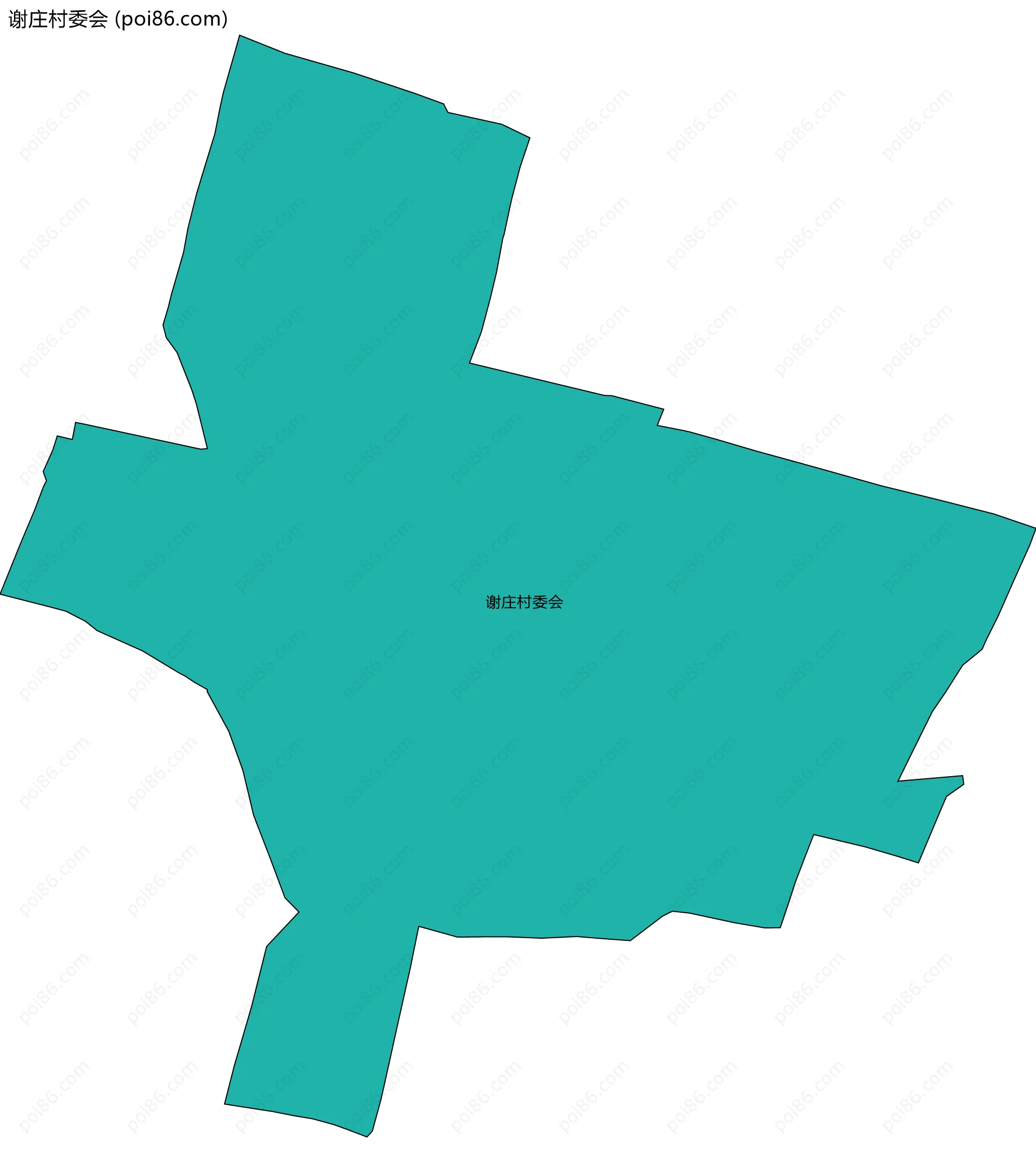 谢庄村委会边界地图